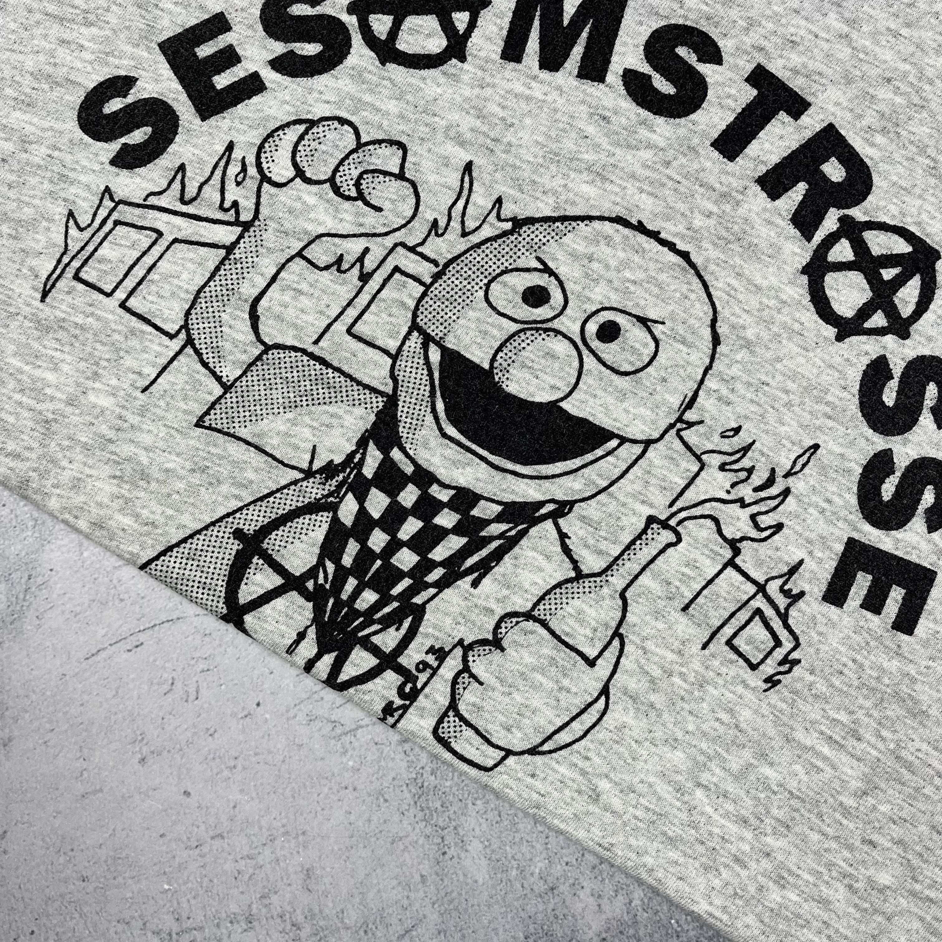 Vintage Vintage Sesame Street Anarchy Parody Humor T Shirt 1993 Size US L / EU 52-54 / 3 - 9 Thumbnail