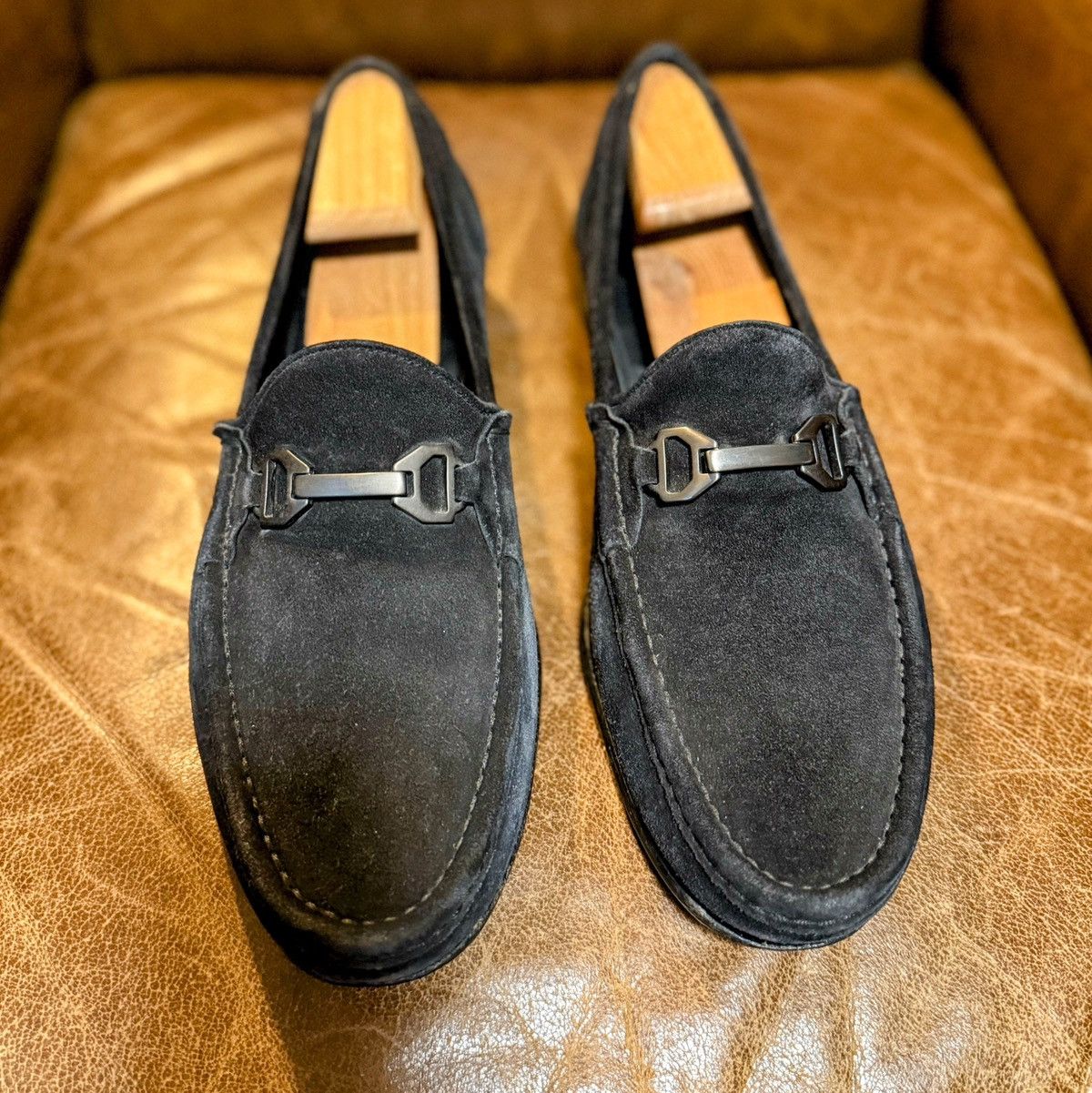 Allen Edmonds Allen Edmonds Black Suede Penny Loafers – 11D – Made in USA Size US 11 / EU 44 - 3 Thumbnail