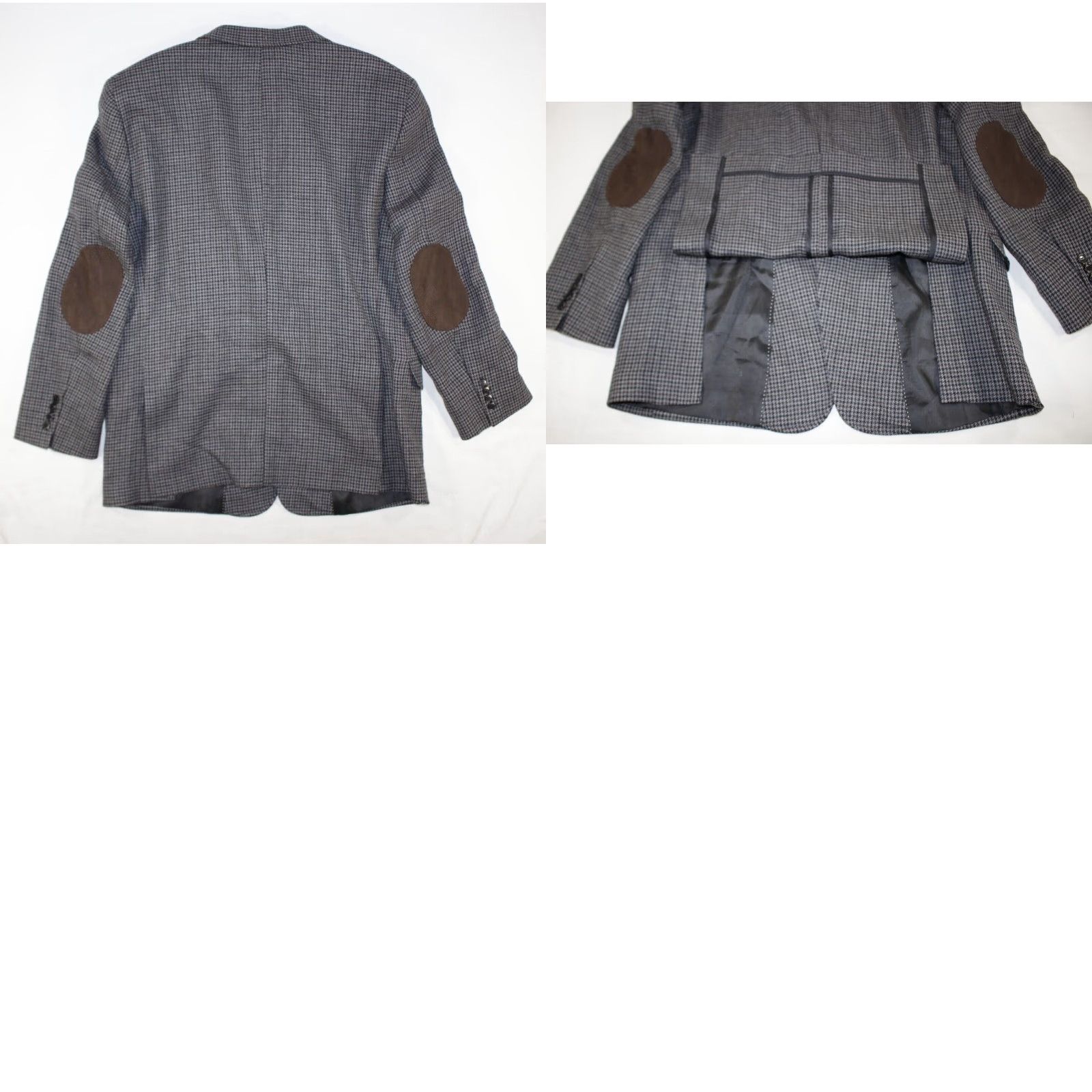 Tommy Hilfiger Tommy Hilfiger Blazer Men’s 44 Wool Houndstooth Elbow Patches Gray Jacket Size 44R - 9 Thumbnail