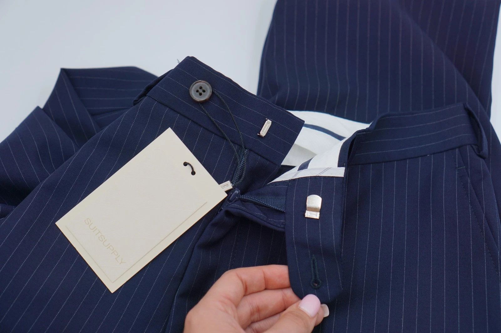 Suitsupply Men Suitsupply Pants Navy Blue Wool Brescia Size 94 UK/US38L Size 38L - 3 Thumbnail