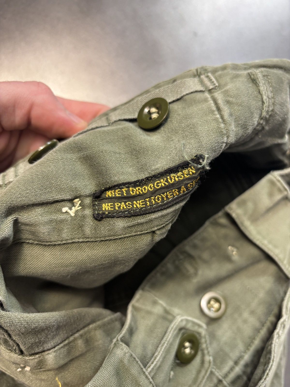 Vintage 1960s Vintage Dutch Military Cargo Shorts Heavy Duty Utility Size US 26 / EU 42 - 5 Thumbnail
