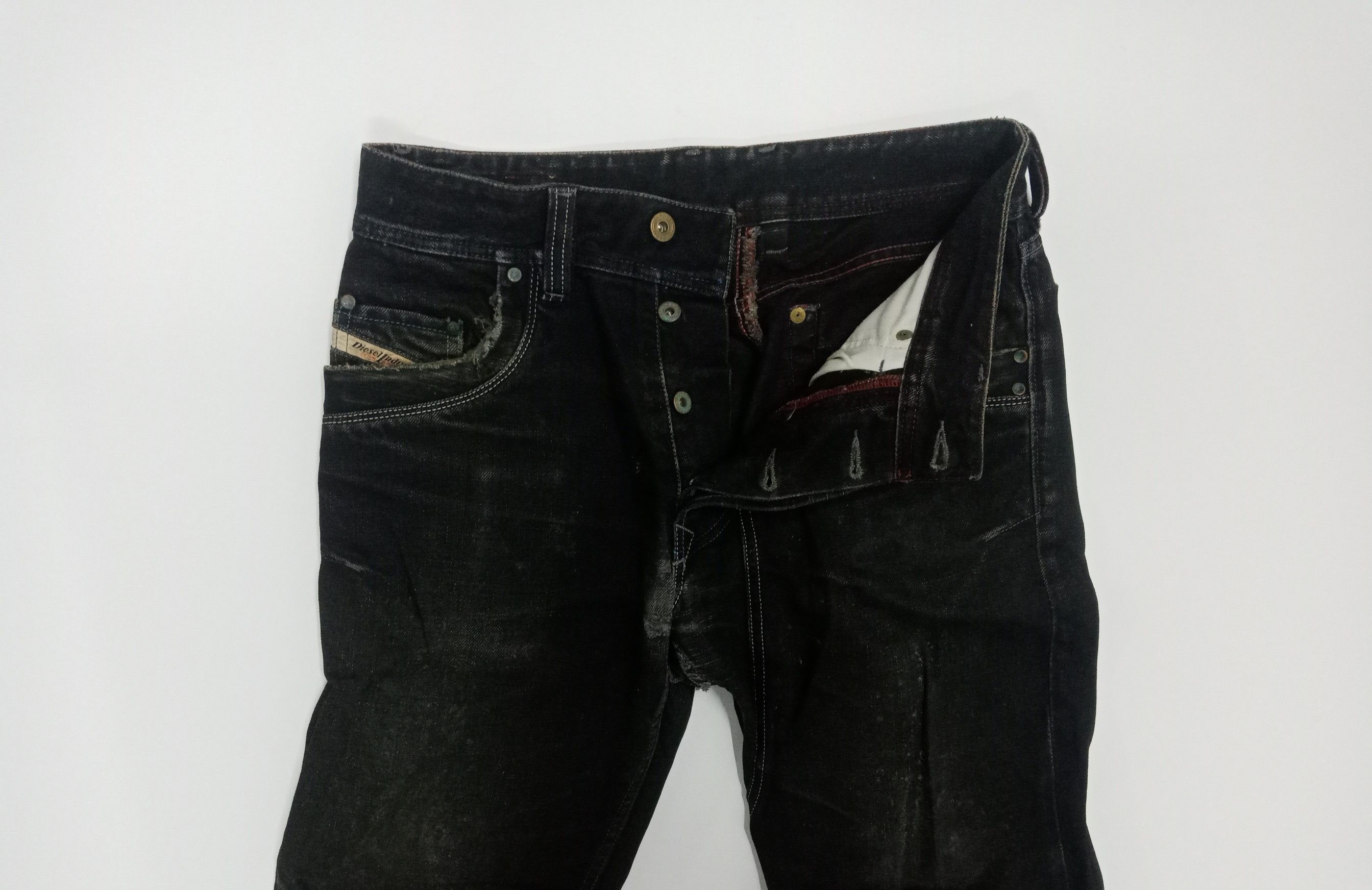 Diesel Diesel Ripped Mud Black Romania #P1 Size US 31 - 6 Thumbnail