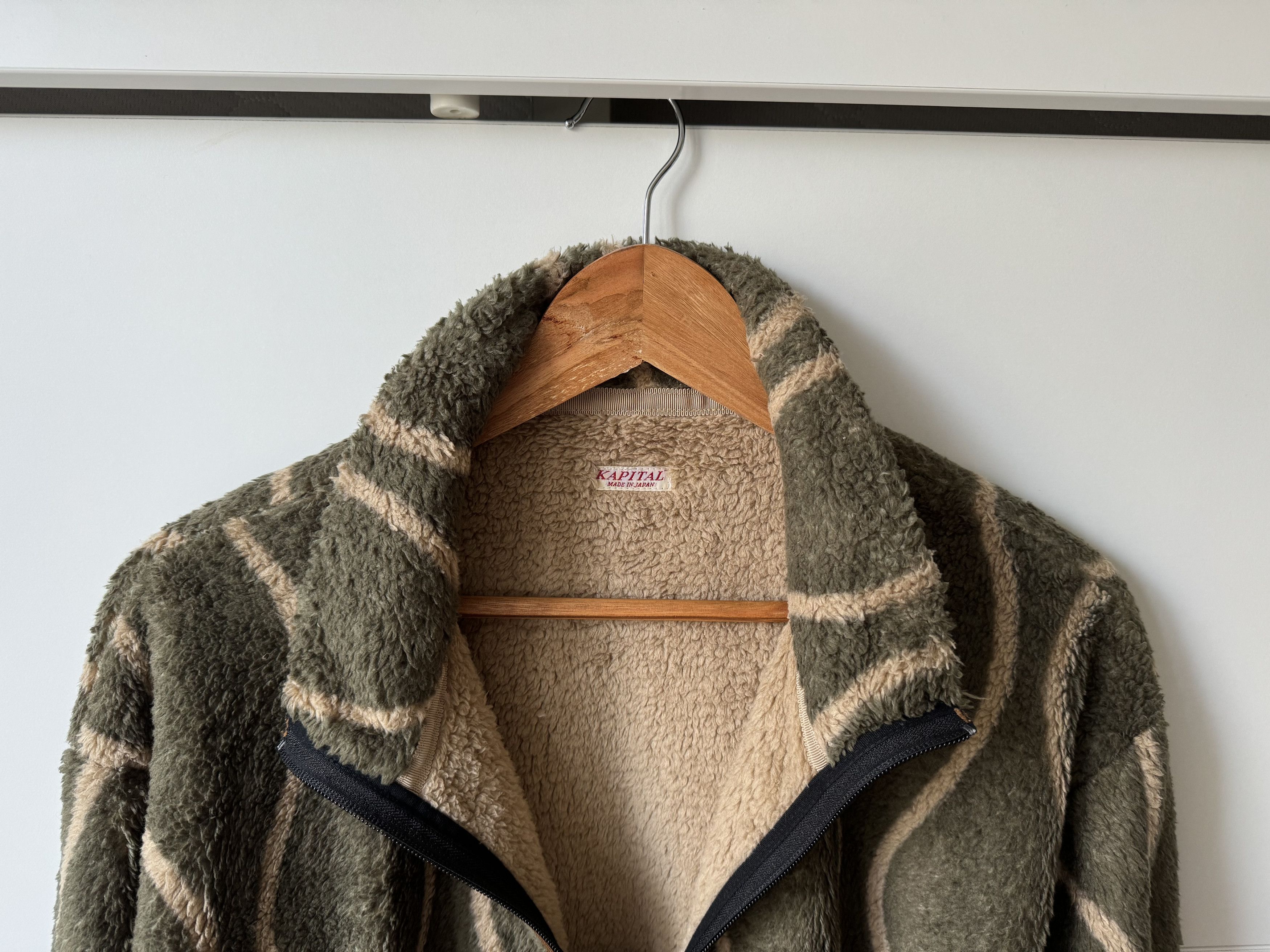 Kapital [3] Drunk Stripe Fleece Zip Up (AW22) Size US L / EU 52-54 / 3 - 5 Thumbnail
