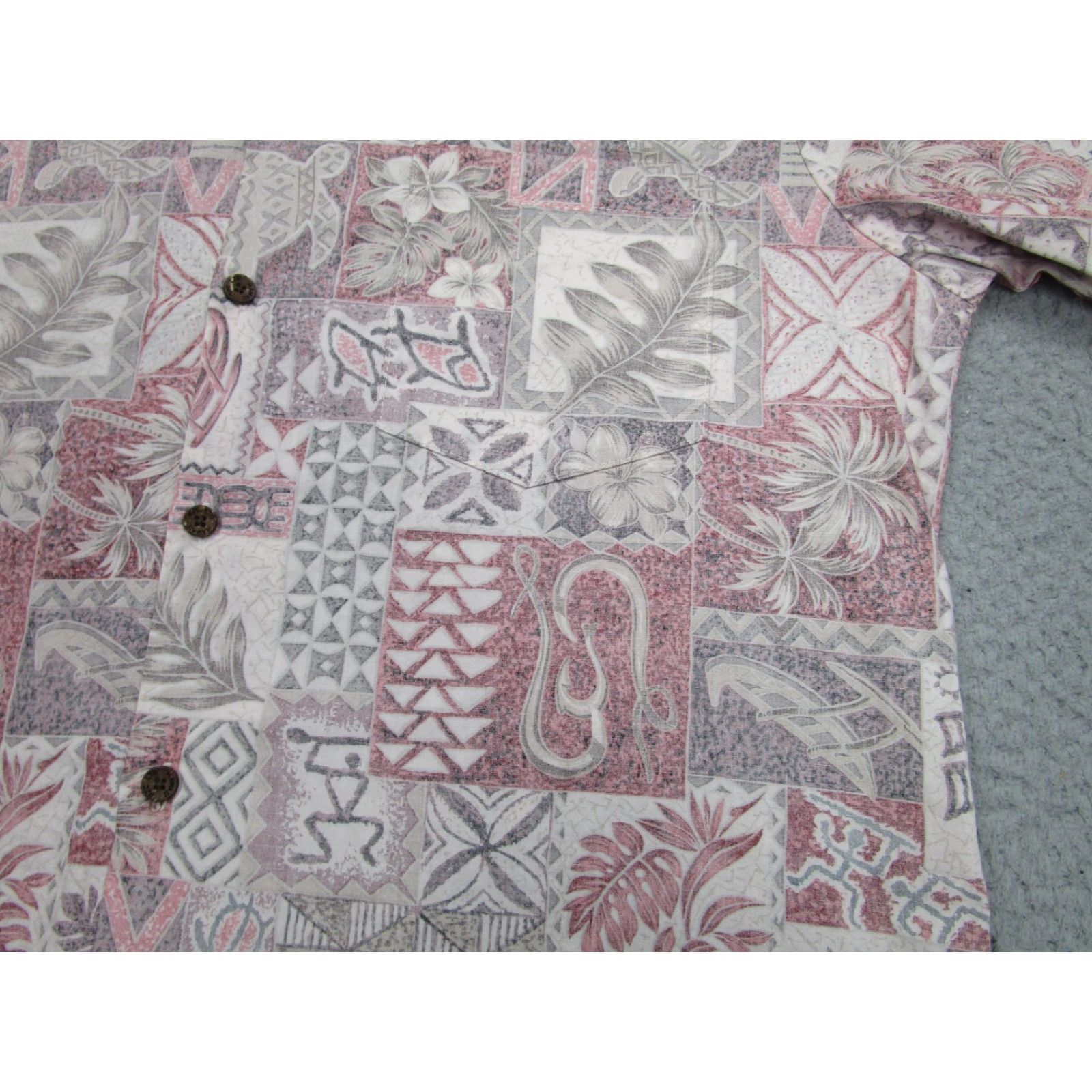 Vintage RJC Hawaiian Shirt Mens Large red Aloha Button Front 100% Cotton Made In USA Size US L / EU 52-54 / 3 - 3 Thumbnail