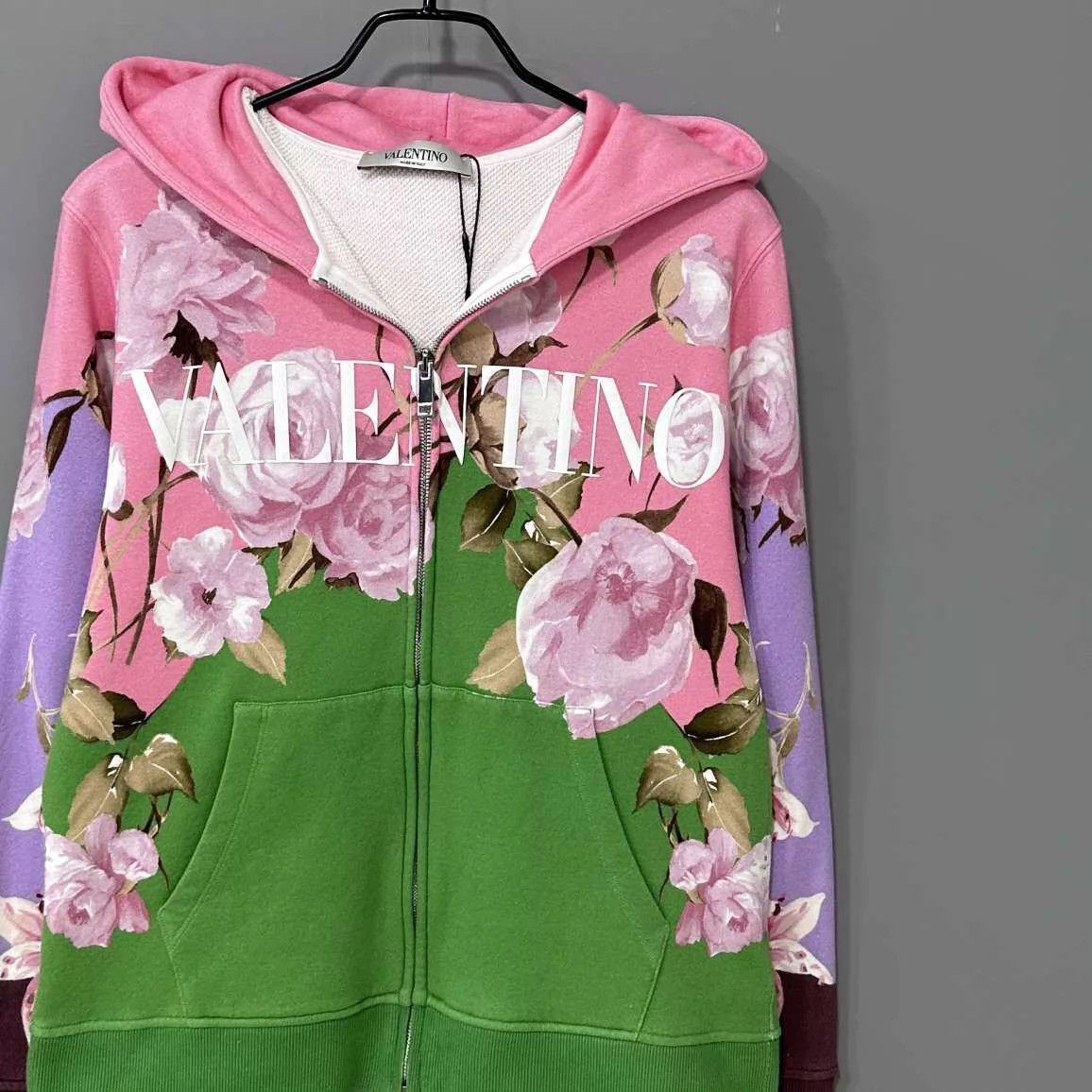Valentino VALENTINO Floral Color Blocked Logo Jacket S Size S / US 4 / IT 40 - 2 Thumbnail