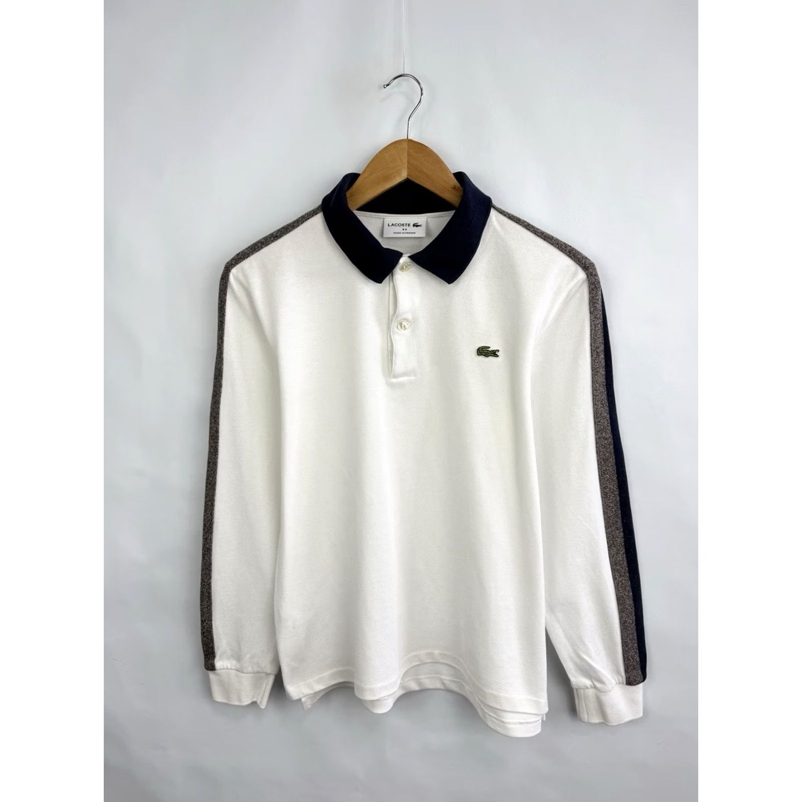 Lacoste Lacoste Regular Fit Polo Long Sleeve Made in France Rare White Sz S Mens Polo Size US S / EU 44-46 / 1 - 7 Thumbnail