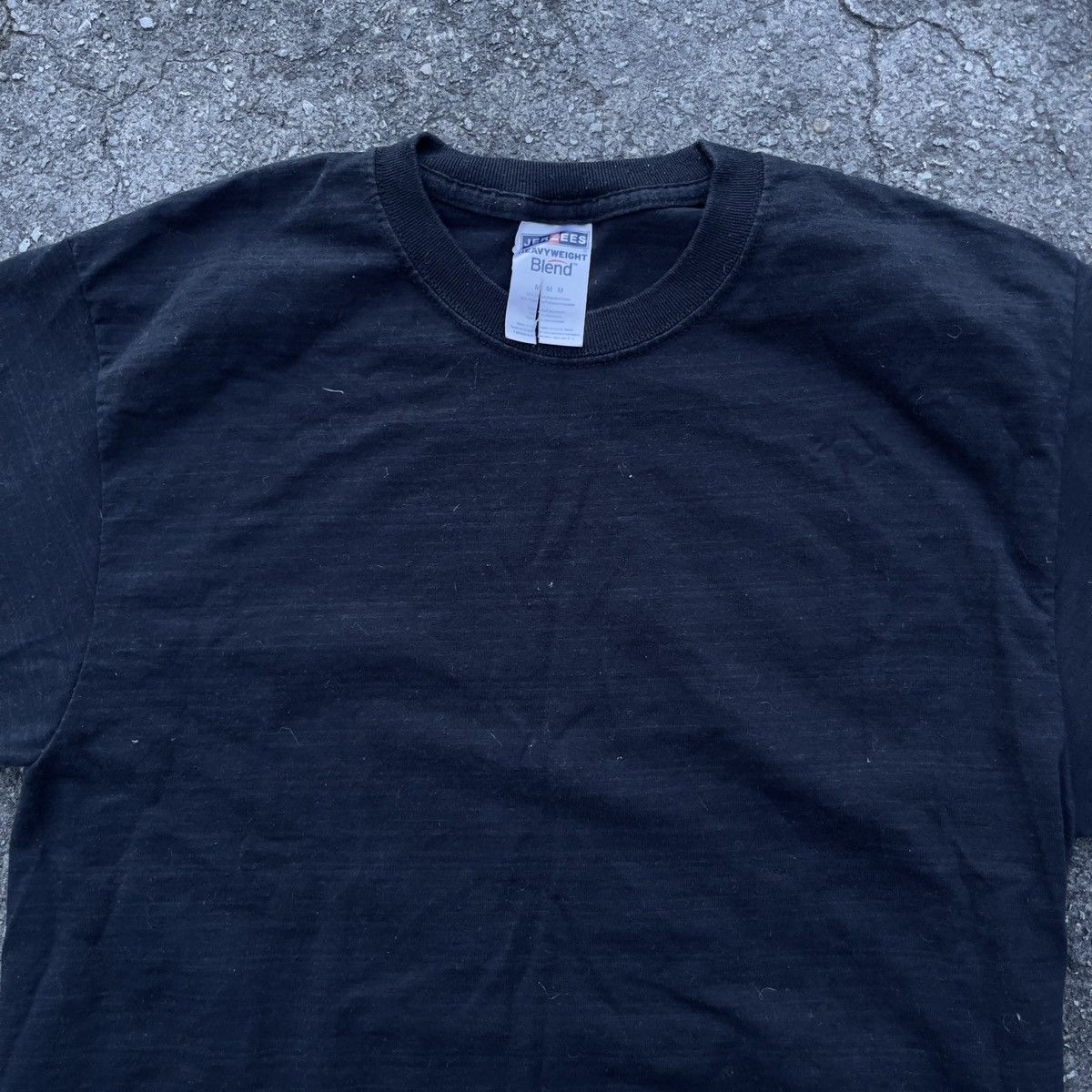 Jerzees × Vintage Vintage Y2K JERZEES BLACK Striped Blank Heavyweights Shirt Size US M / EU 48-50 / 2 - 2 Thumbnail