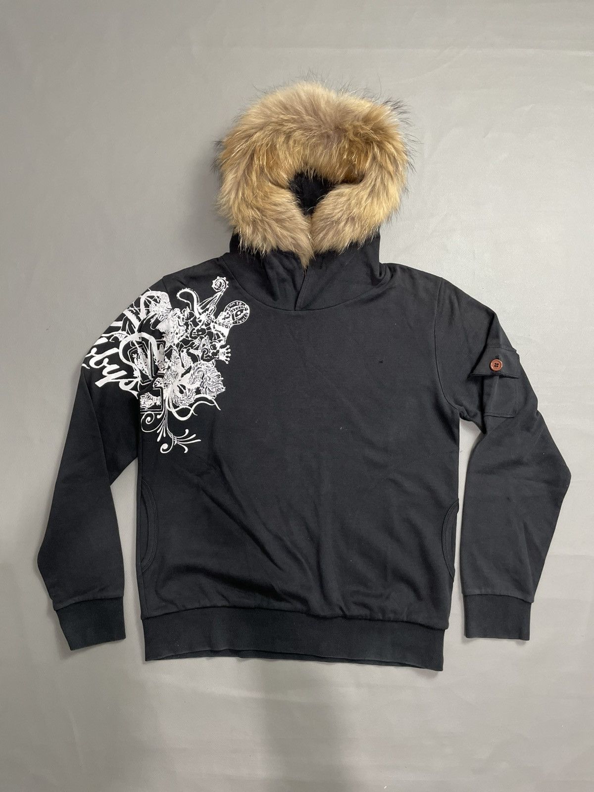 Japanese Brand y2k Poem Style Japan Faux Fur Hoodie Size US M / EU 48-50 / 2 - 1 Thumbnail