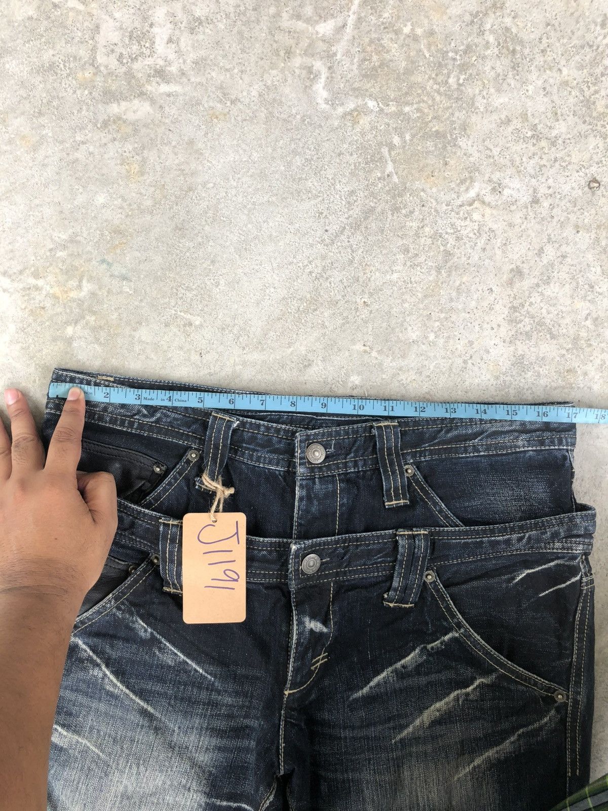 PPFM Japanese PPFM Double Waist Distressed Denim Size US 34 / EU 50 - 21 Thumbnail