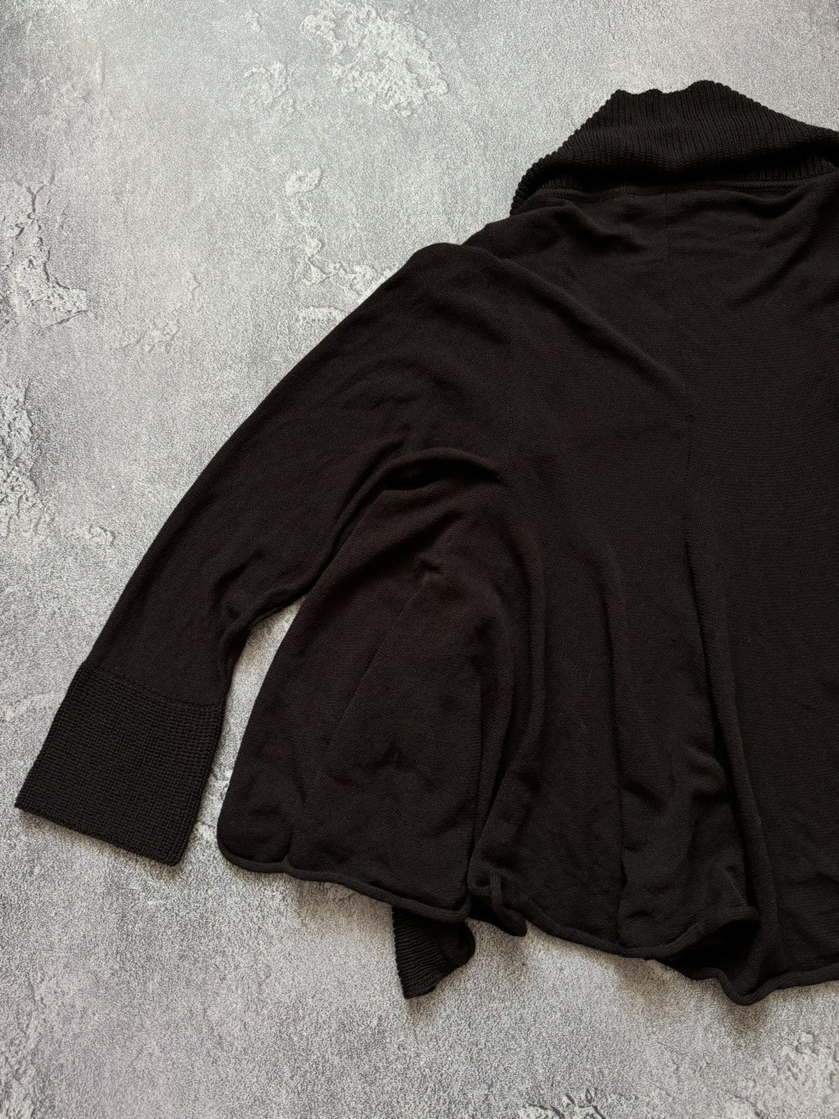 Vintage × hannes roether Hannes Roether XL brown knitwear cape poncho cardigan sweate Size XL / US 12-14 / IT 48-50 - 14 Thumbnail