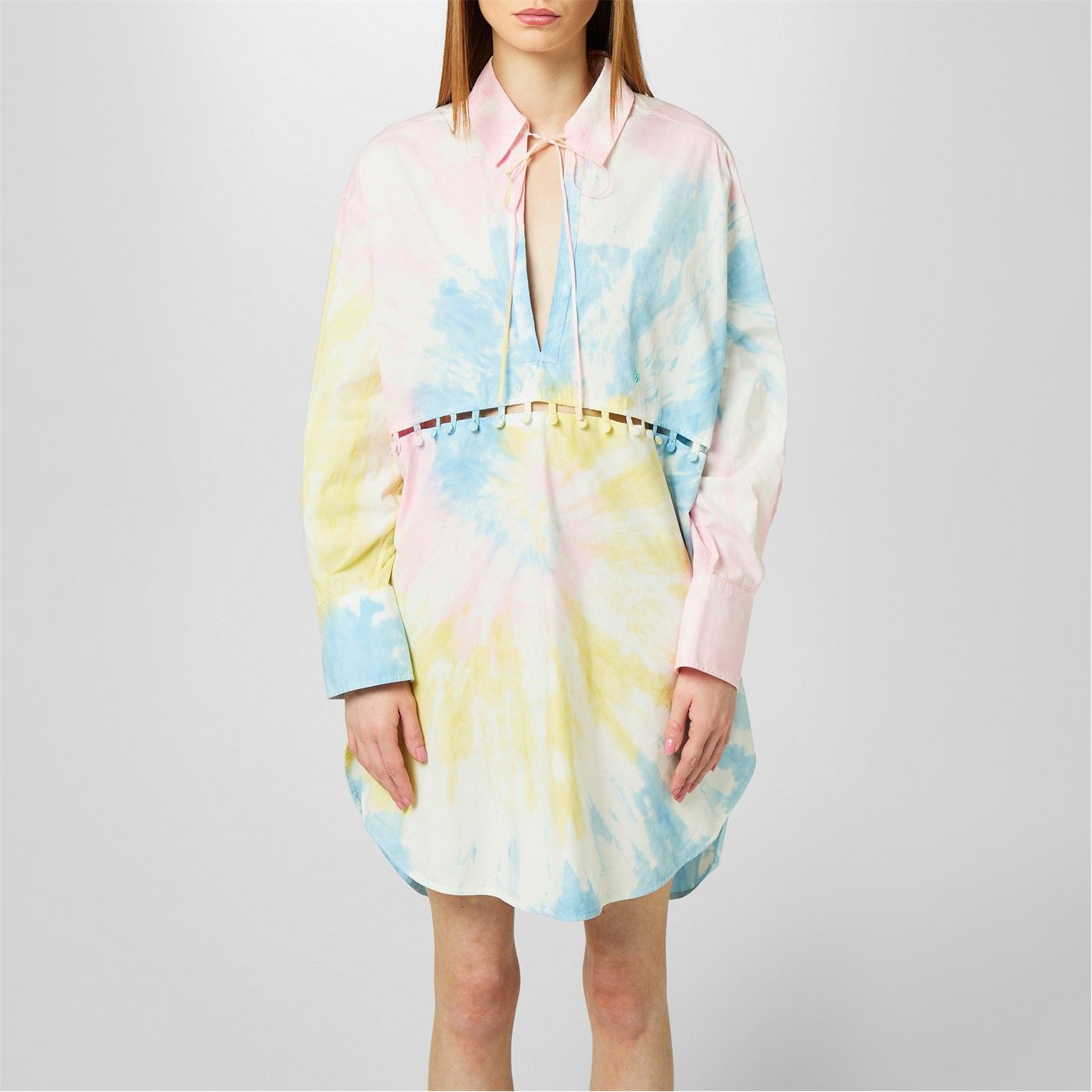 Palm Angels o1g2r1mq0325 Tie Dye Shirt in Multicolor Size S / US 4 / IT 40 - 3 Thumbnail