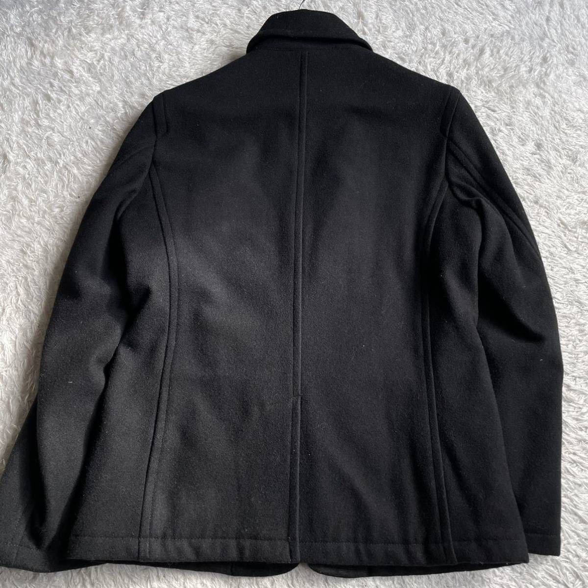 NANO universe Padded Black Melton Wool Marine Coat Size US M / EU 48-50 / 2 - 4 Thumbnail