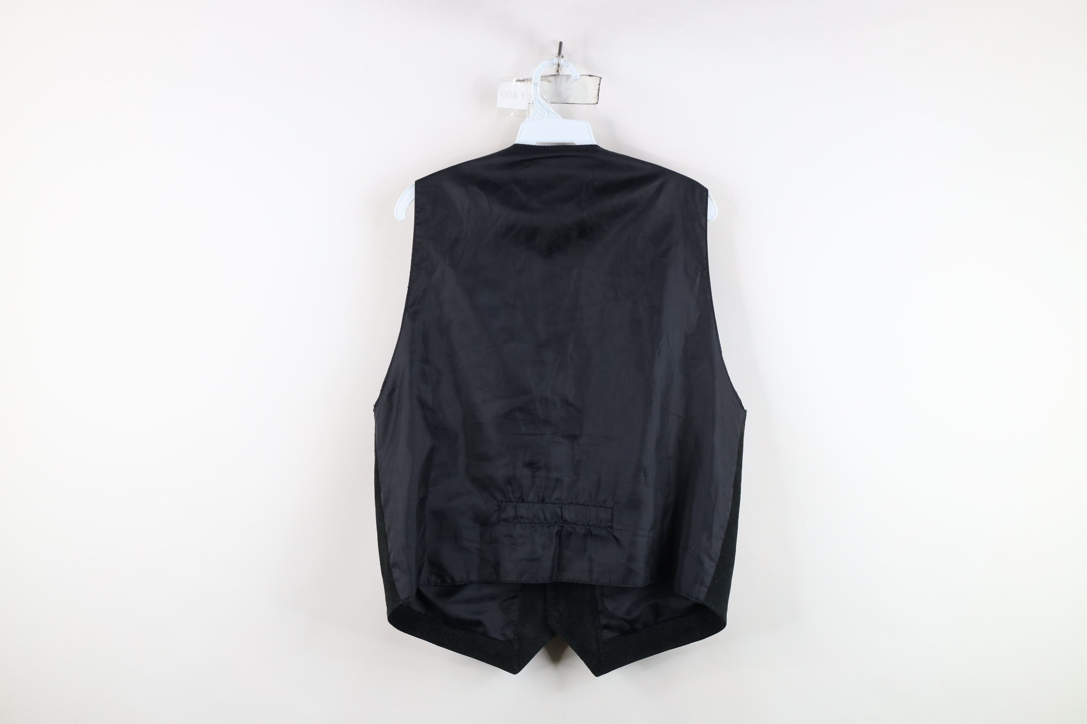 Vintage Vintage 90s Streetwear Suede Leather Vest Jacket Black Size US M / EU 48-50 / 2 - 13 Thumbnail