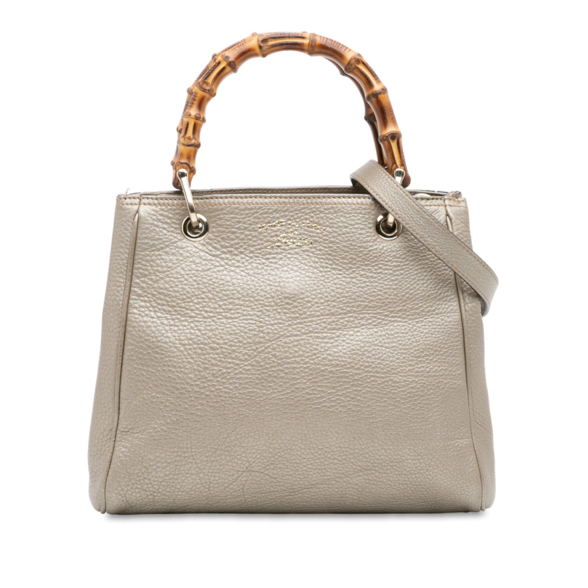 Gucci Small Calfskin Bamboo Shopper Satchel Size ONE SIZE - 1 Thumbnail