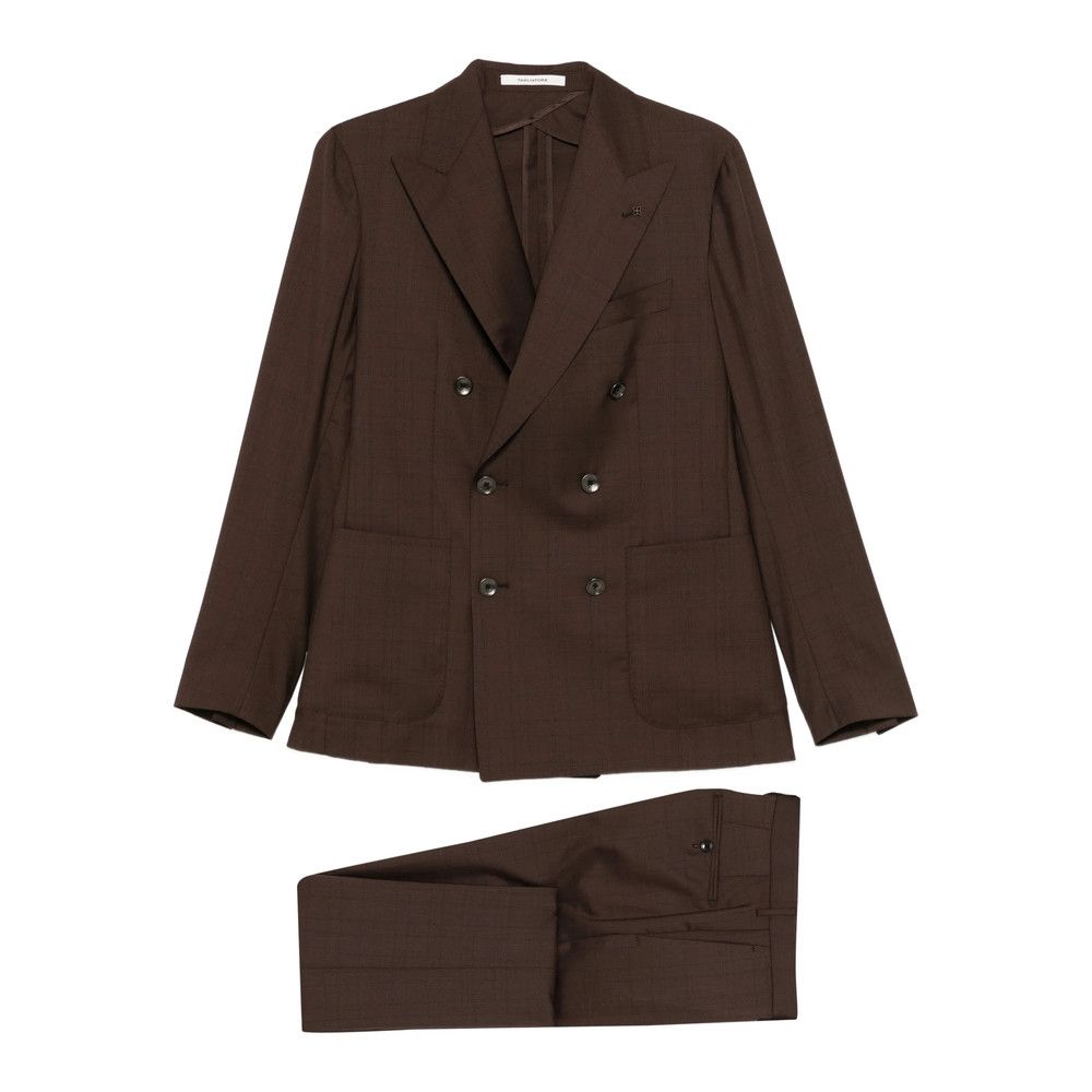 Tagliatore Tagliatore BROWN Suits - Double Breasted Suits Size US M / EU 48-50 / 2 - 1 Thumbnail