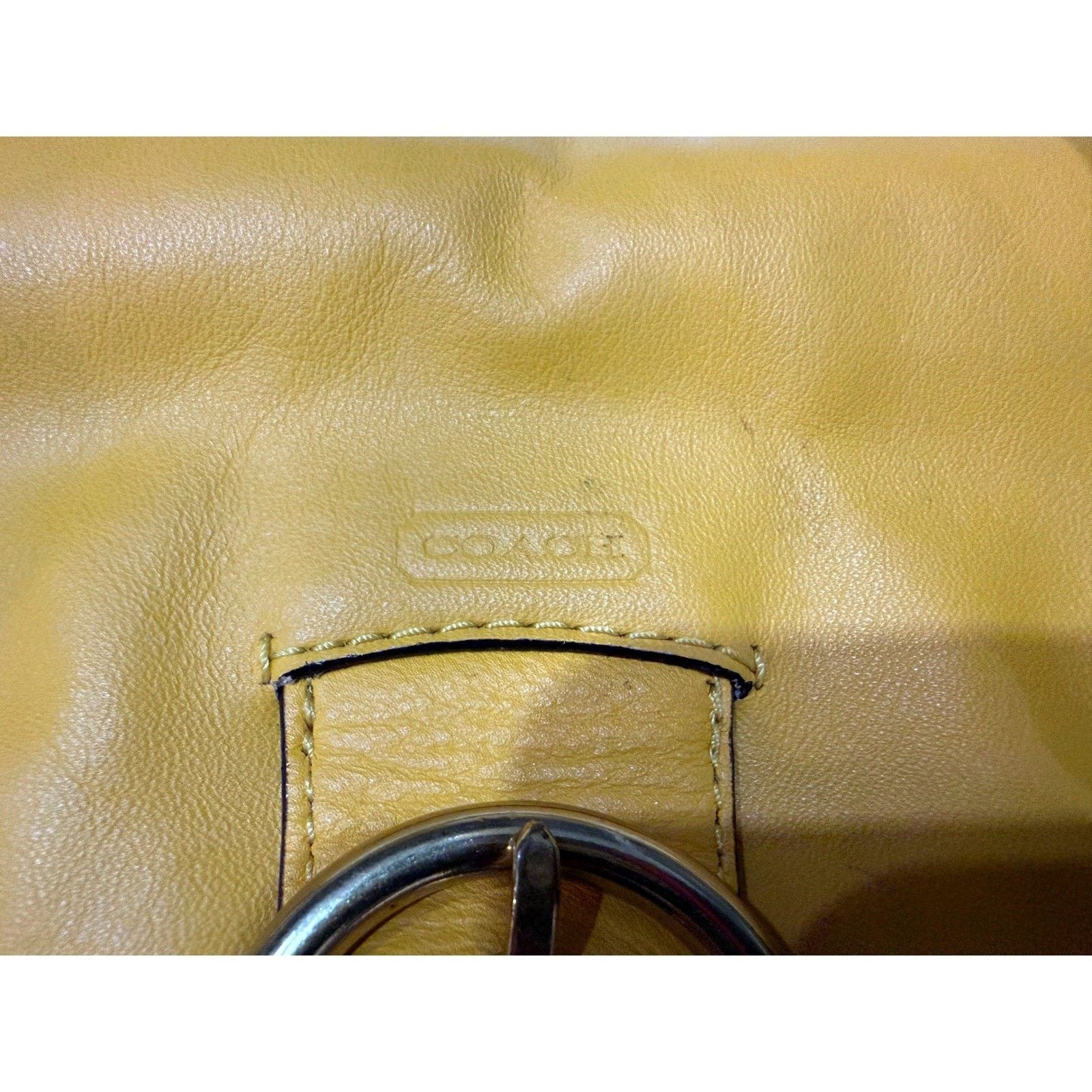 Coach Coach Campbell Satchel Yellow Leather Crossbody Buckle Y2K Size ONE SIZE - 3 Thumbnail