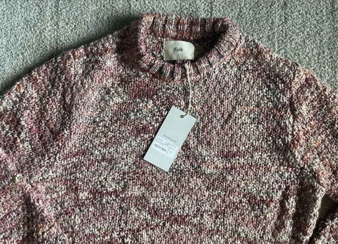 Folk Mixed Yarn Smokey Pink Sweater Size US L / EU 52-54 / 3 - 1 Thumbnail