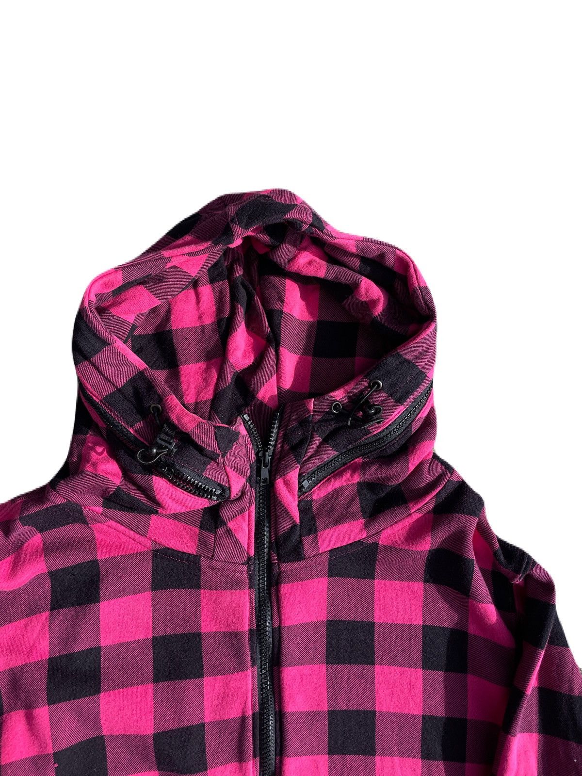 If Six Was Nine 2000s Japanese archive Bono Gimmic Check Zip-up Hoodie Size US L / EU 52-54 / 3 - 5 Thumbnail