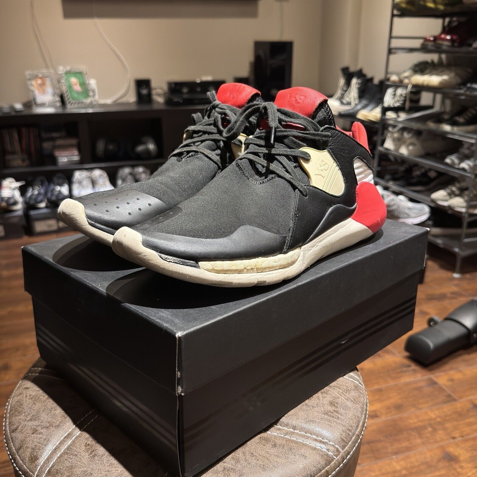 Adidas Y-3 Adidas Boost QR S83120 Red/White/Blk Running Sneakers Size US 10.5 / EU 43-44 - 4 Thumbnail