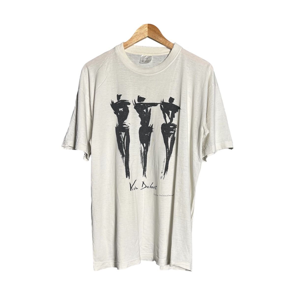 Vintage Vintage 90s Vivre Debout Art Tshirt Size XL / US 12-14 / IT 48-50 - 1 Thumbnail