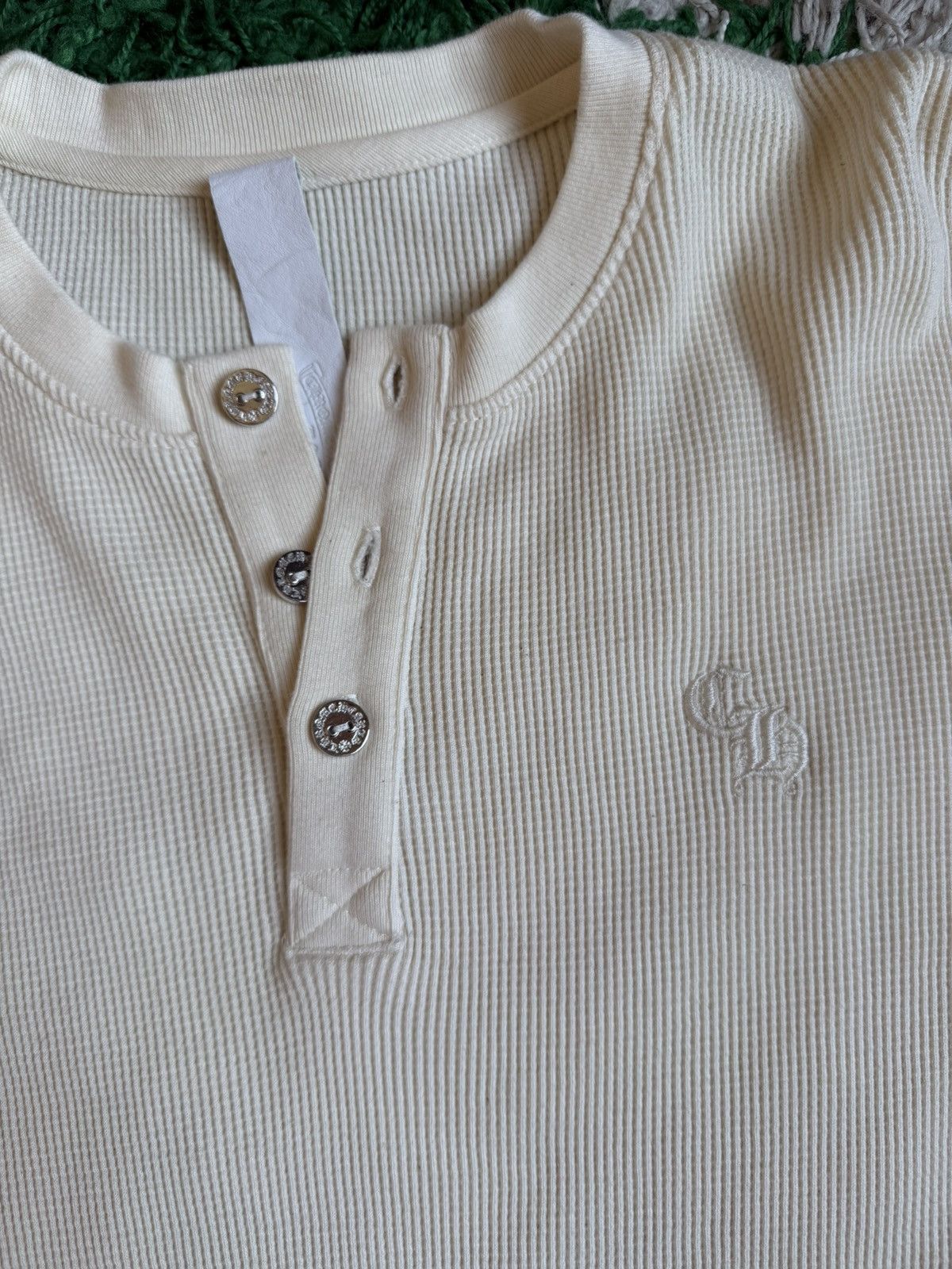 Chrome Hearts chrome hearts Waffle Henley Collar CH Logo Embroidered set Size US L / EU 52-54 / 3 - 3 Thumbnail