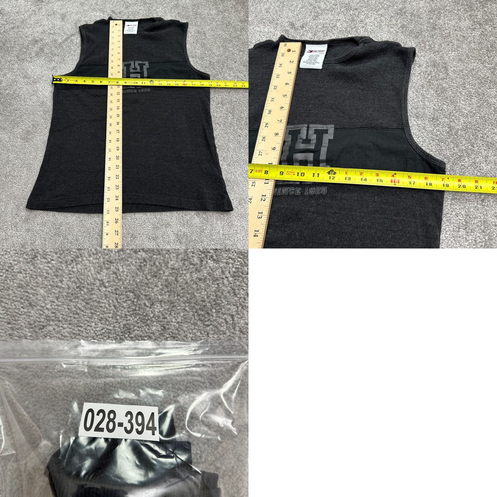 Tommy Hilfiger Tommy Hilfiger Athletics Tank Top Womens Medium Dark Gray Ribbed Knit Sleeveless Tank Size M / US 6-8 / IT 42-44 - 8 Thumbnail