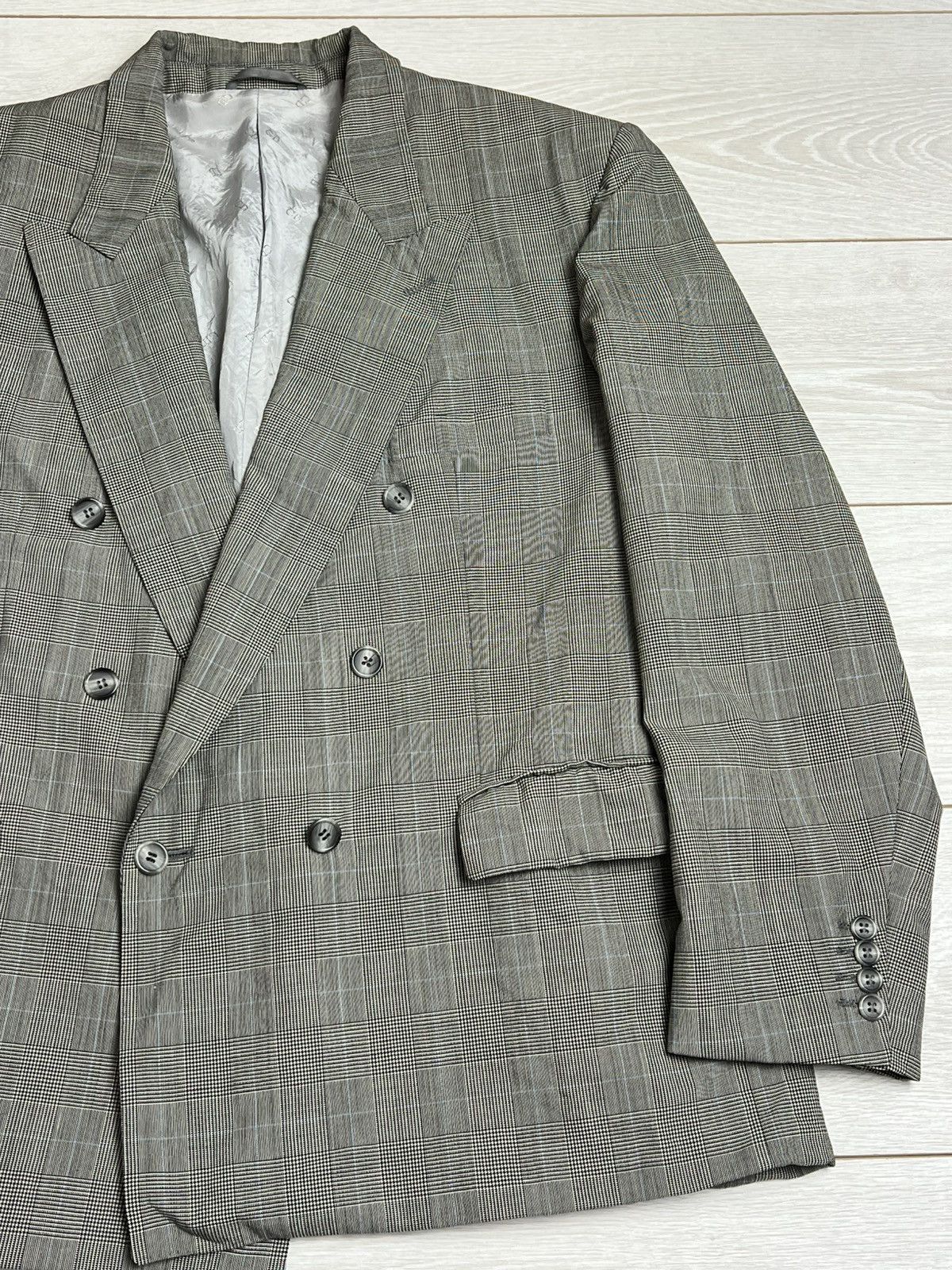 Christian Dior Monsieur Vintage Christian Dior Monsieur Glen Plaid Wool Suit 46S Size 46S - 4 Thumbnail