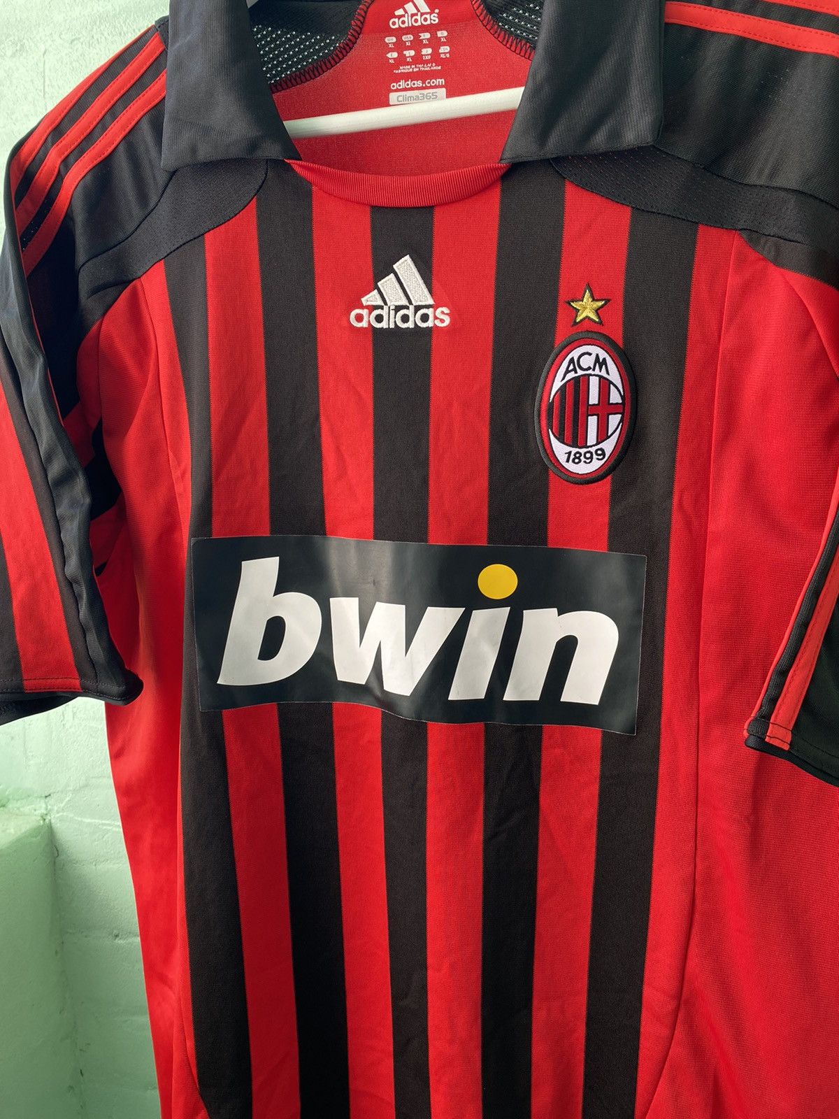 Adidas AC Milan 2007 2008 Adidas Home Soccer Jersey Football Shirt Size US XL / EU 56 / 4 - 3 Thumbnail