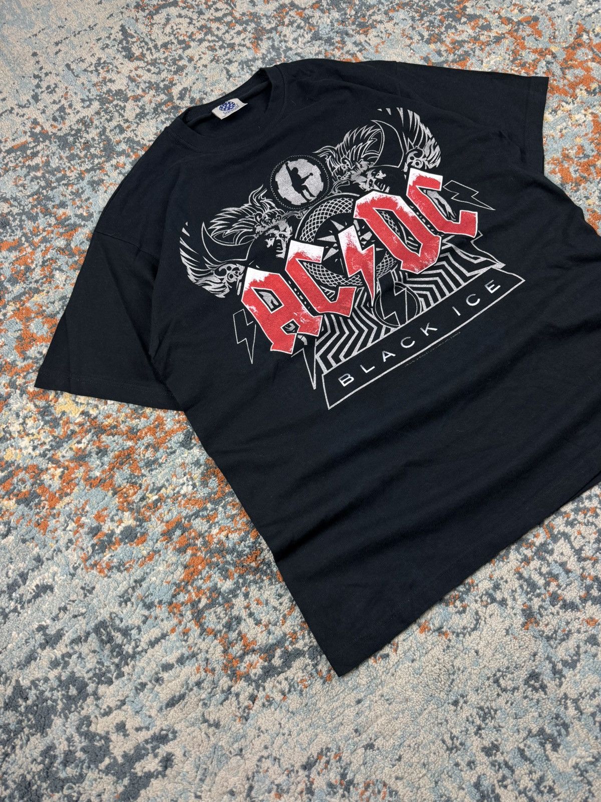 AC/DC Vintage 2008 AC/DC black ice graphic band tee 00s Y2K 2000s Size US L / EU 52-54 / 3 - 2 Thumbnail