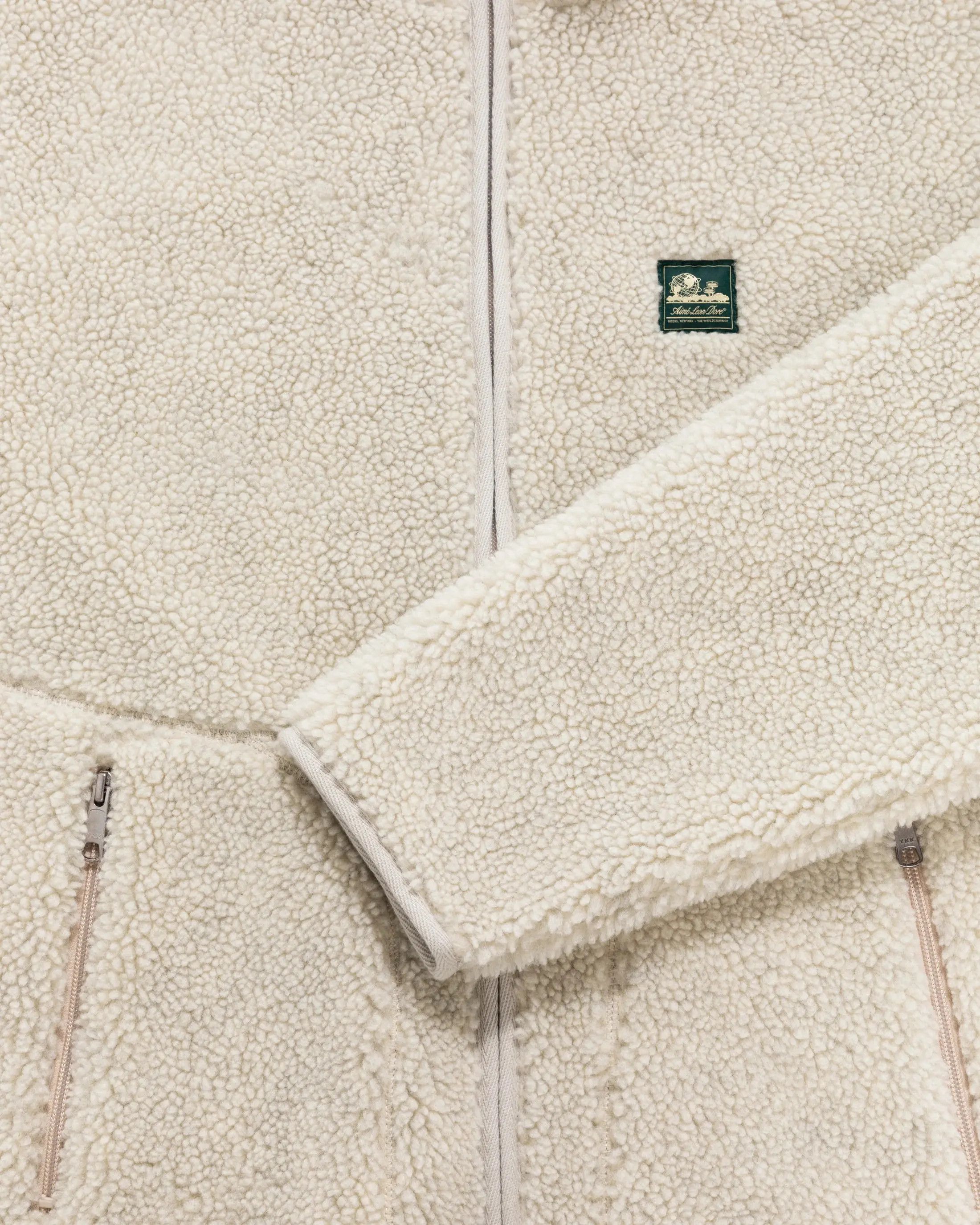 Aime Leon Dore o1mle0925 Unisphere Deep Pile Fleece Jacket in Neutrals Size US S / EU 44-46 / 1 - 2 Thumbnail