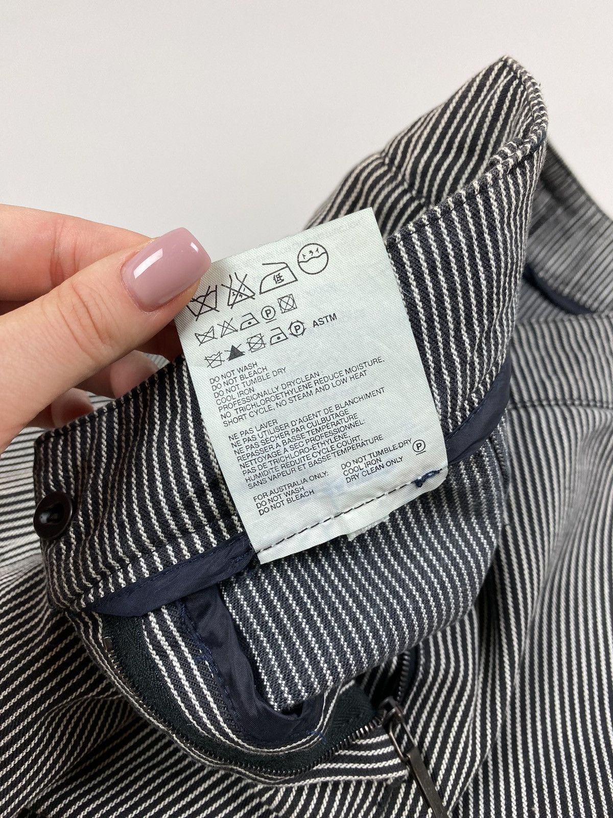Jil Sander Jil Sander ladies striped denim pencil skirt size 27 Size 27" / US 4 / IT 40 - 12 Thumbnail