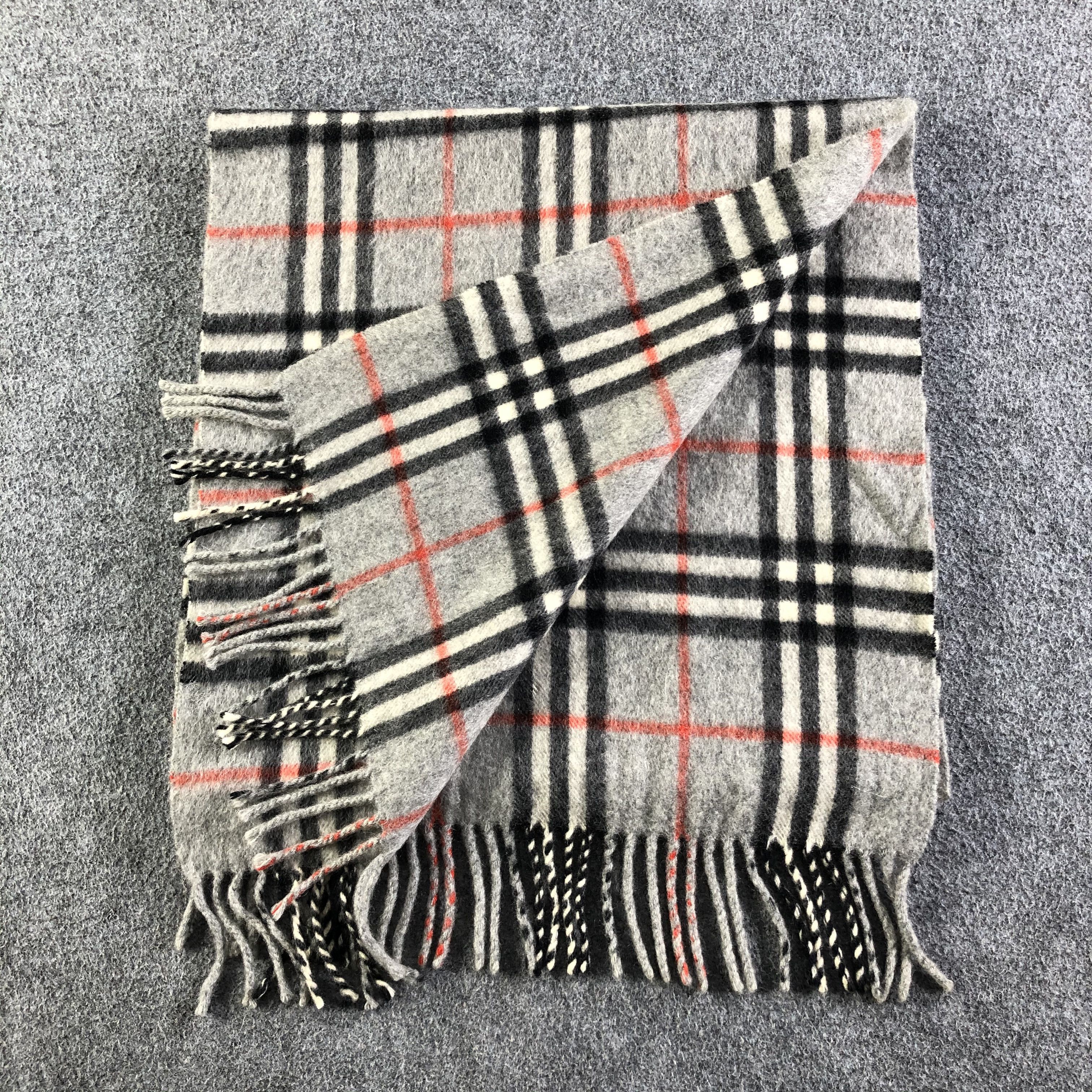 Burberry Burberrys Pure Cashmere Scarf / Muffler / Neckwear P091 Size ONE SIZE - 7 Thumbnail