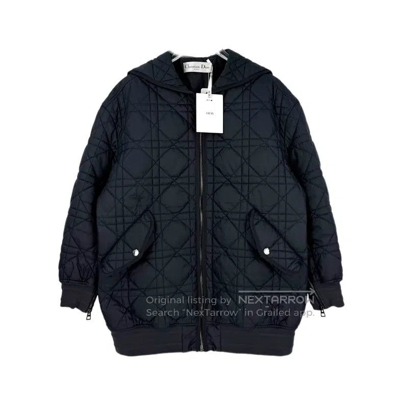 Dior Dior Dark blue embroidered bee diamond plaid navy collar c Size S / US 4 / IT 40 - 1 Thumbnail