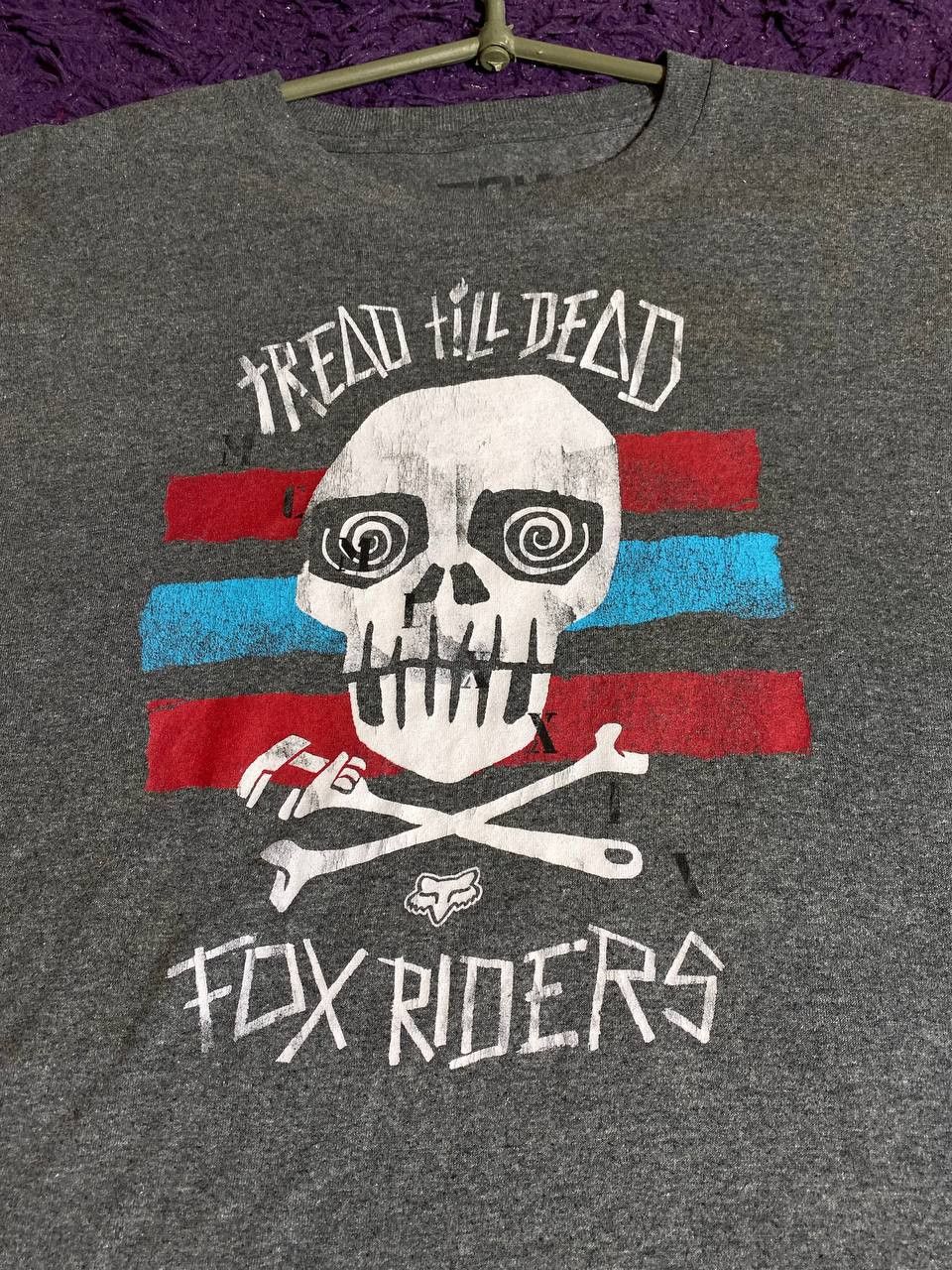 Fox Racing × Vintage Crazy vintage y2k fox racing skater grunge goth t-shirt Size US XL / EU 56 / 4 - 11 Thumbnail