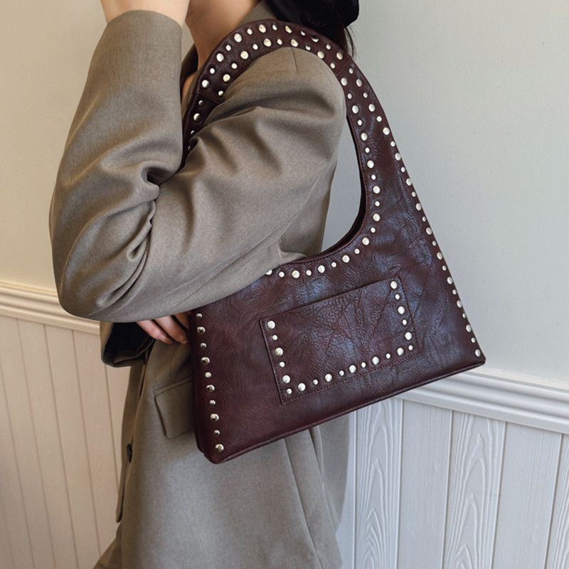 The Unbranded Brand Retro Rivet Decorative Shoulder Bag Size ONE SIZE - 2 Thumbnail
