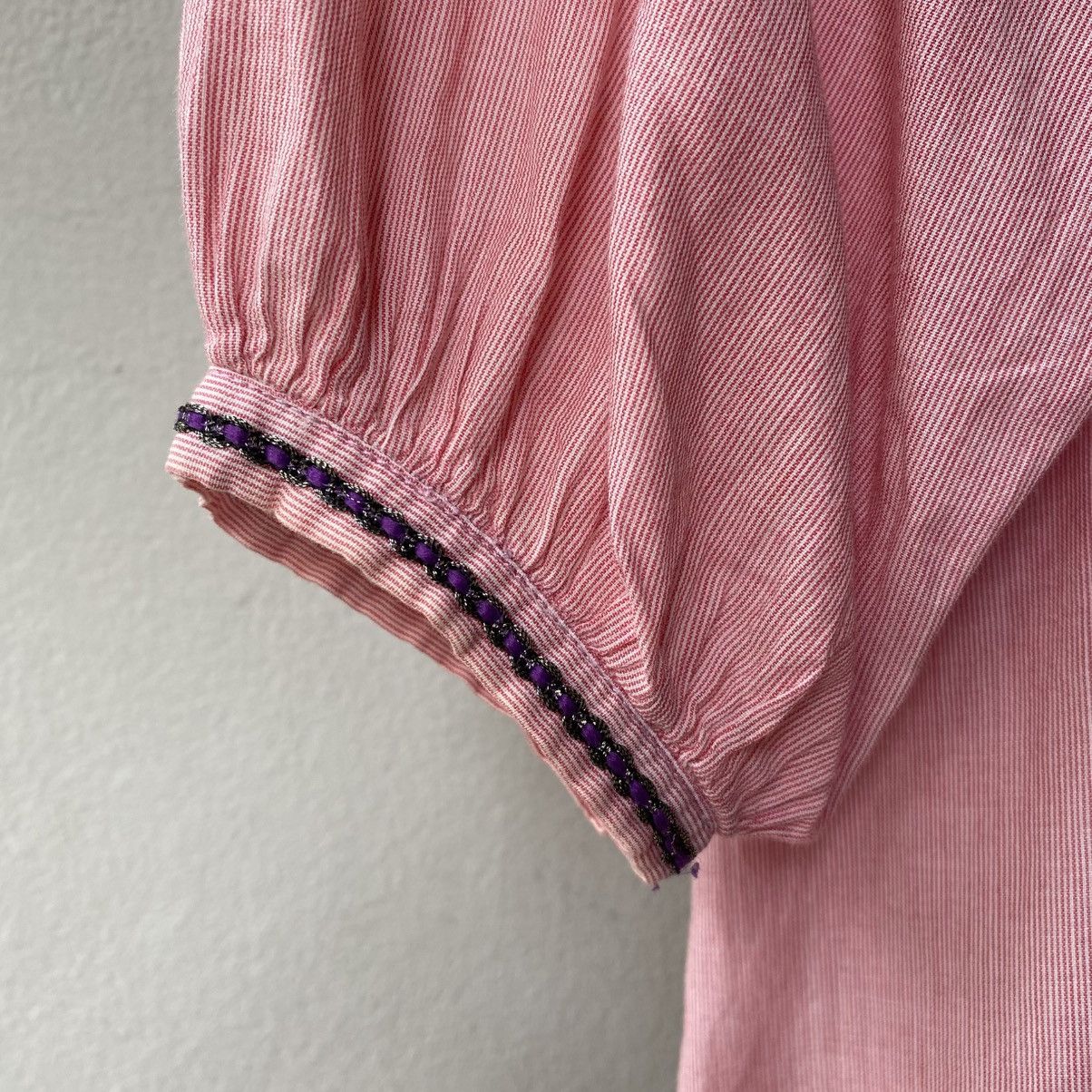 Ne-Net Ne-net Pink Puff Sleeve Babydoll Blouse Size XS / US 0-2 / IT 36-38 - 13 Thumbnail