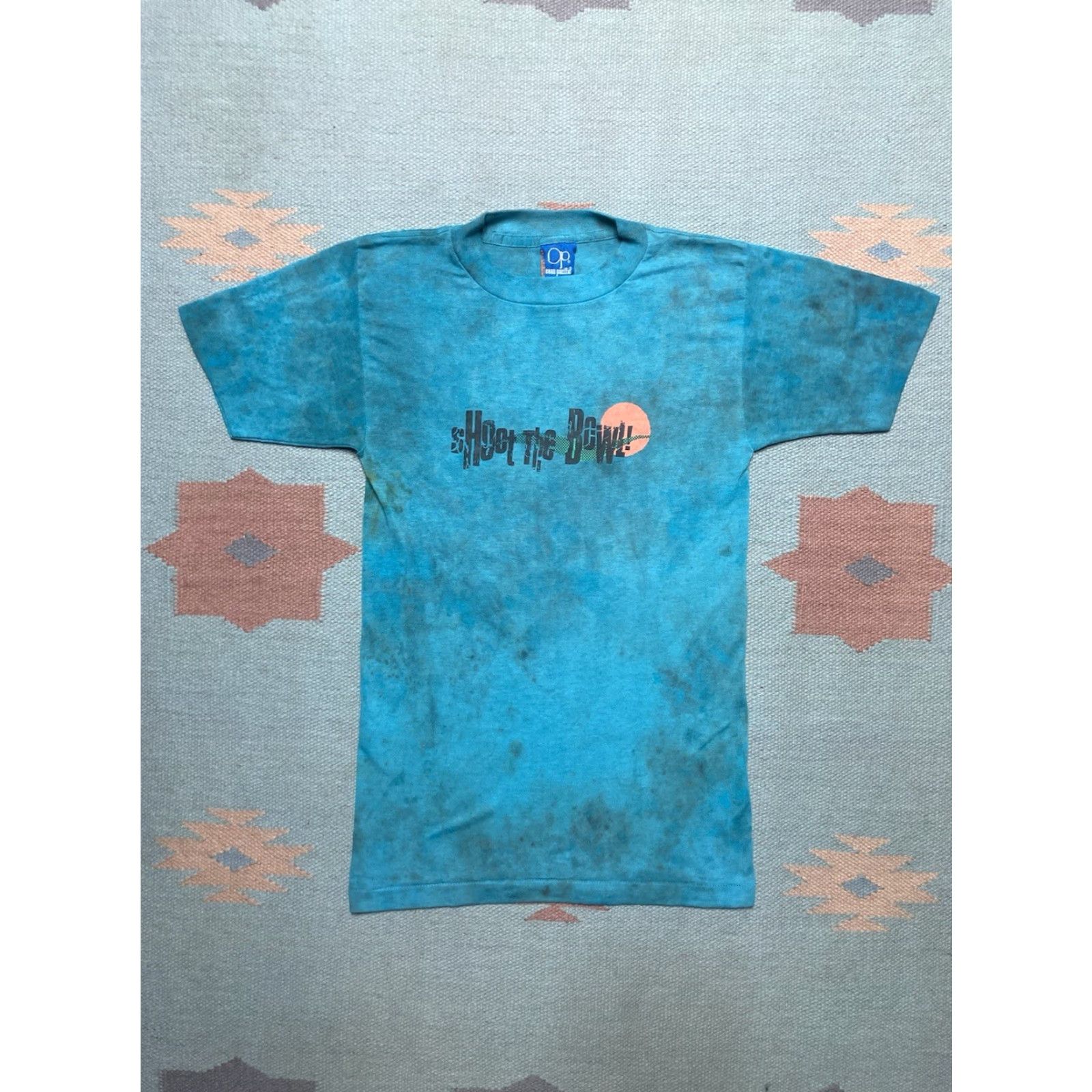 Ocean Pacific VINTAGE Ocean Pacific T-Shirt 80s Men XS Small Blue Shoot the Bowl Surf Stained Paper Thin Size US S / EU 44-46 / 1 - 6 Thumbnail