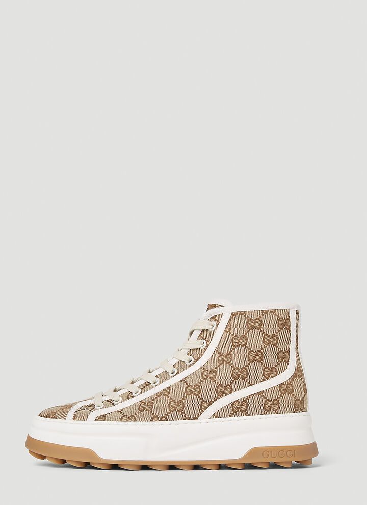 Gucci o1loc1c0326 Women's GG High Top Sneakers in Multicolor Size US 5.5 / IT 35.5 - 3 Thumbnail