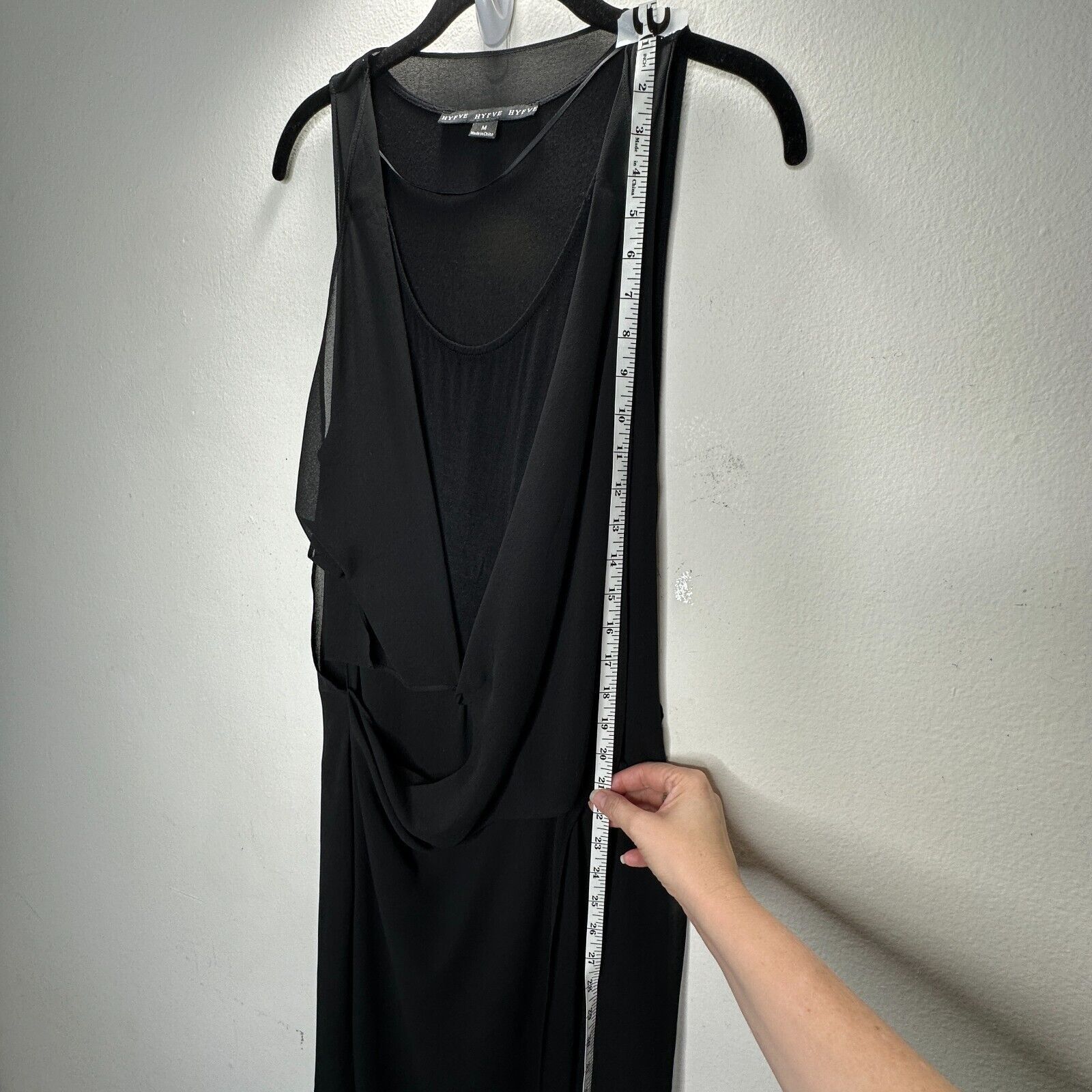 Other Hyfve Black Draped Sleeveless Faux Wrap Midi Dress Med Size M / US 6-8 / IT 42-44 - 9 Thumbnail