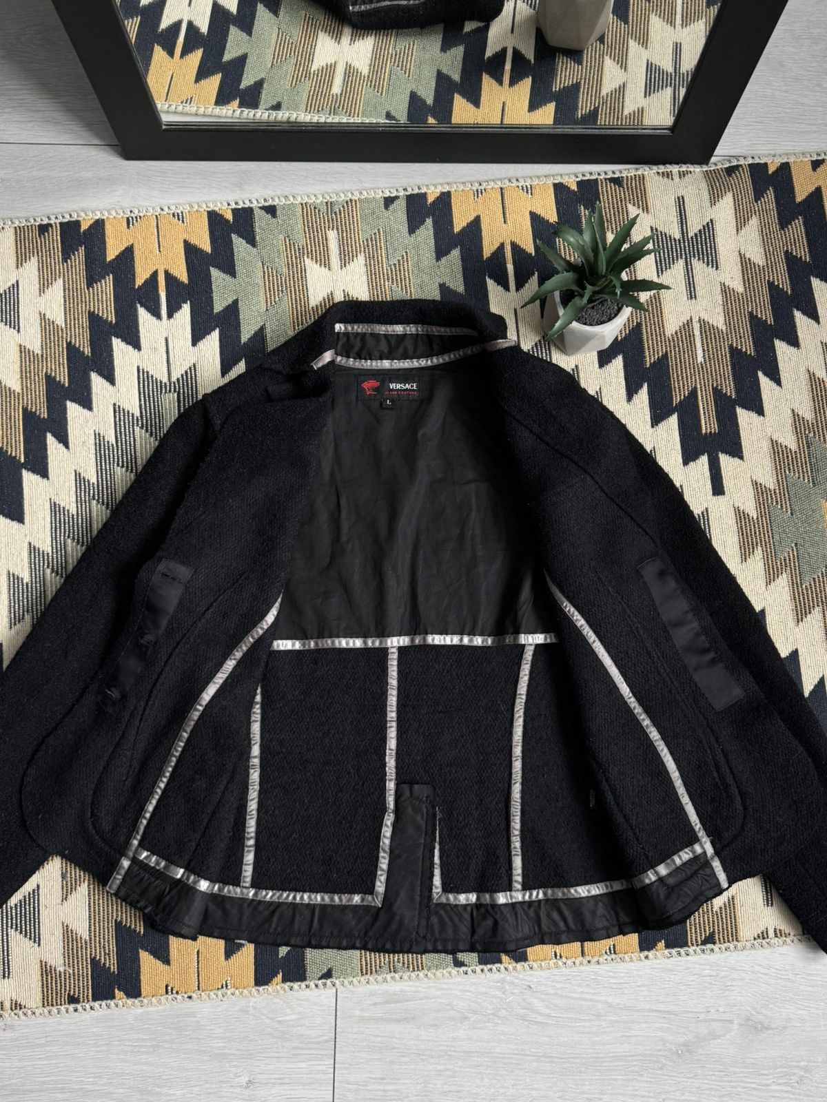 Versace Jeans Couture Vintage Versace Jeans Couture Avant-Garde Wool Blazer Size L / US 10 / IT 46 - 14 Thumbnail