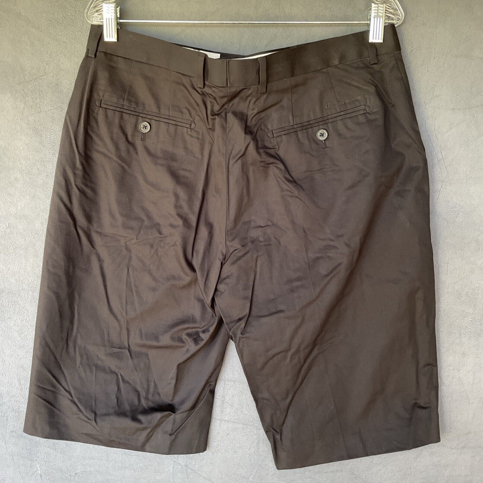 Ben Sherman The Original Ben Sherman Chino Shorts Flat Front Black sz 33 Size US 33 - 2 Thumbnail