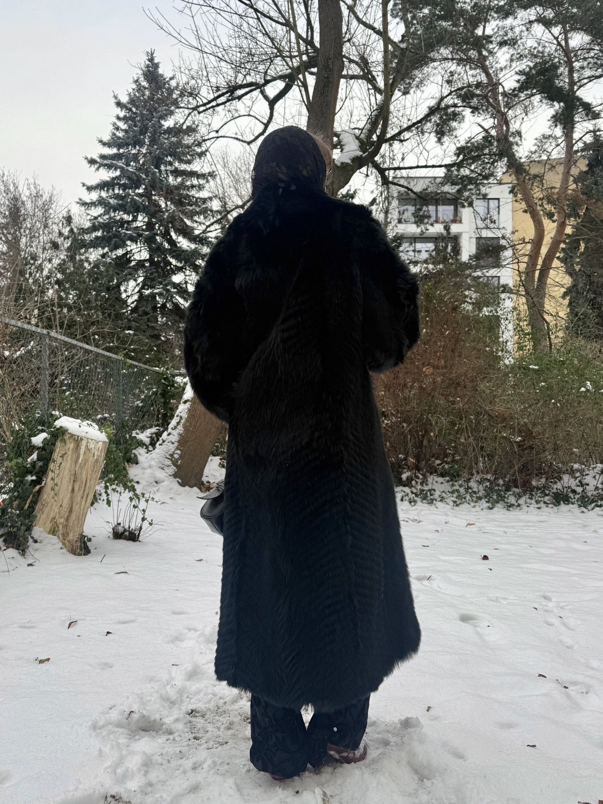 Other Long Vintage fur coat with a large collar Size XL / US 12-14 / IT 48-50 - 2 Thumbnail
