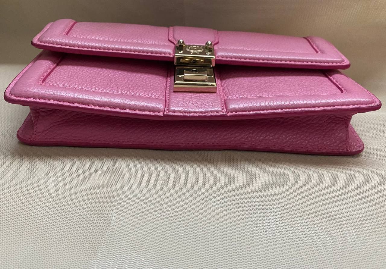 MCM × Vintage 📌 Rare MCM Leather Handbag Shoulder Bag Clutch Bag pink Size ONE SIZE - 14 Thumbnail