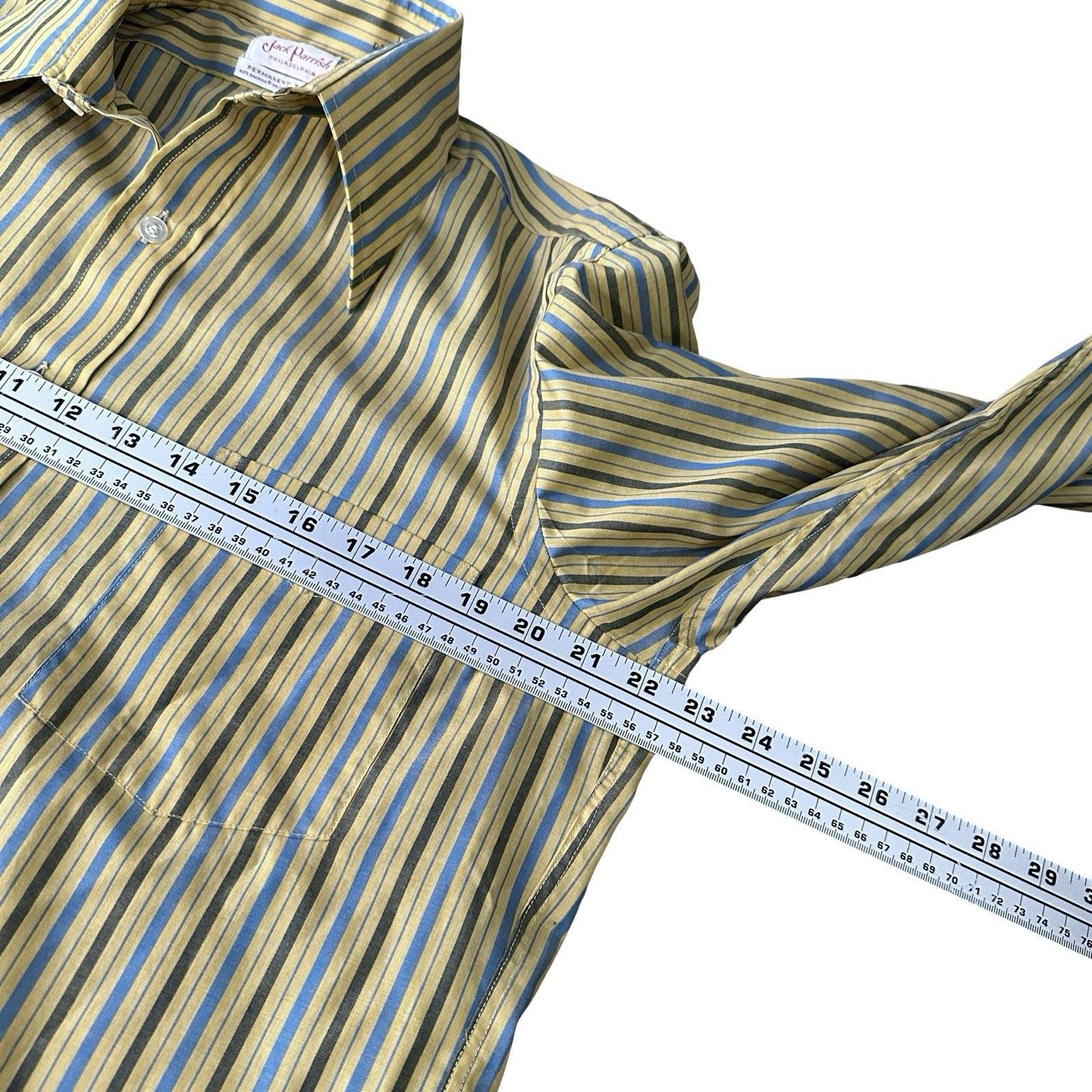 Other VTG Jack Parrish Shirt Men 15.5 Yellow Stripe Pointed Dagger Size US M / EU 48-50 / 2 - 7 Thumbnail