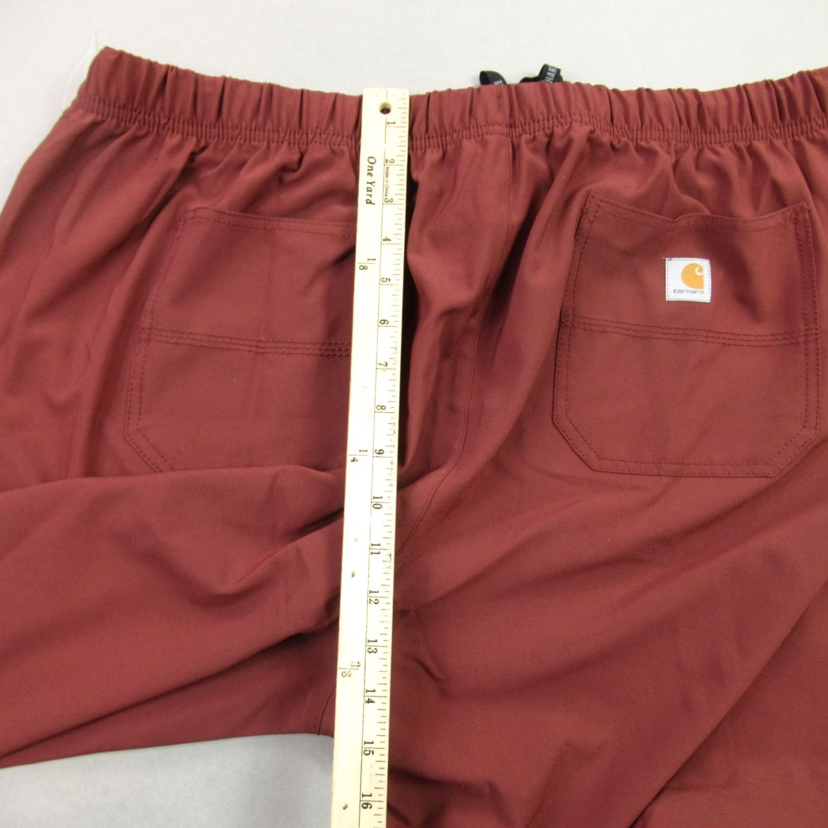 Carhartt Carhartt Pants Women 3XL Lightweight Straight Leg Burgundy Drawstring Flex Force Size 40" / US 18 - 7 Thumbnail