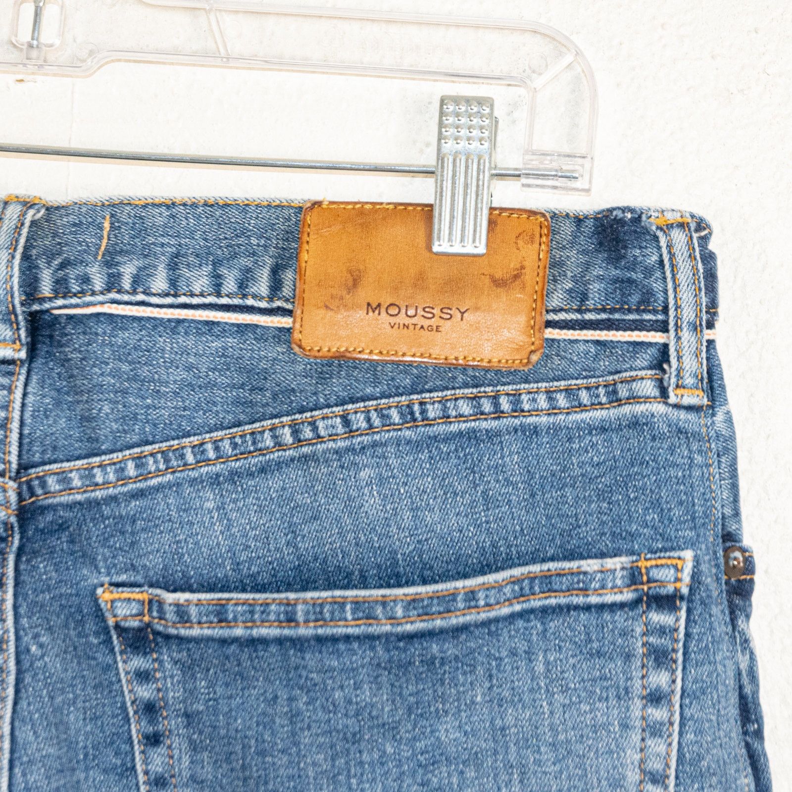 MOUSSY MOUSSY Vintage Harris Straight Denim Jeans fray Step Hem Size 31" - 9 Thumbnail