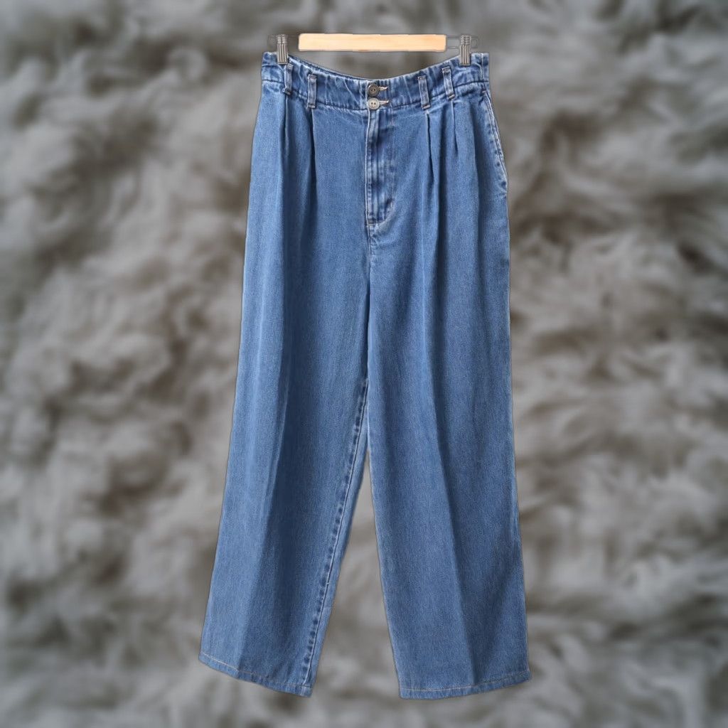 Vintage VINTAGE AKS Jeans Women 12 Blue High Rise Relaxed Fit Straight Leg Denim Made in USA Size 29" - 1 Thumbnail