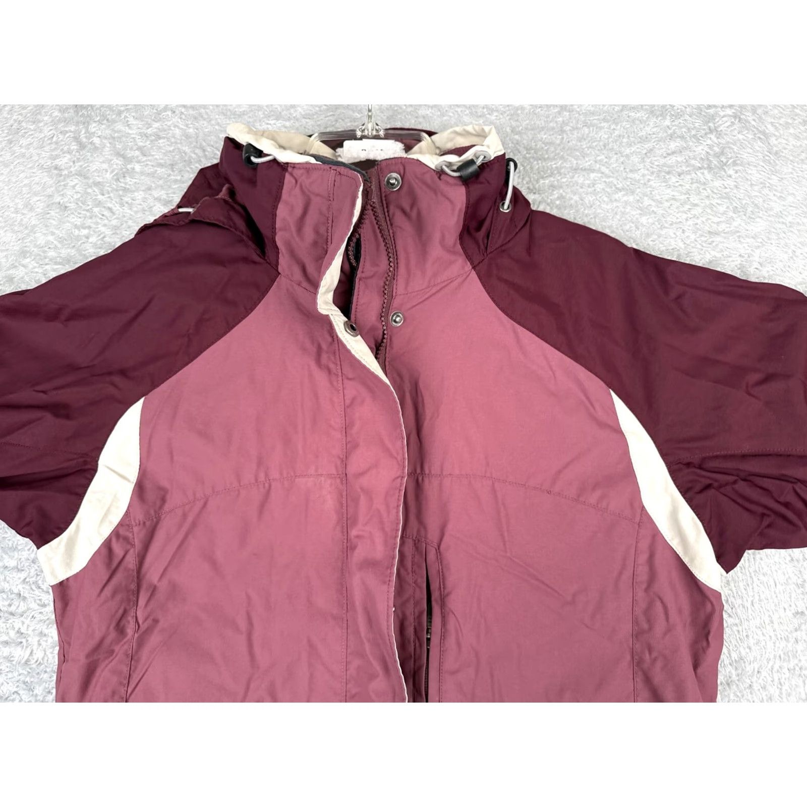 Pinko Columbia Jacket Womens Medium Pink Full Zip Hooded Nylon Vertex Insulated Lightweight Pockets Fall Winter Spring Size M / US 6-8 / IT 42-44 - 7 Thumbnail