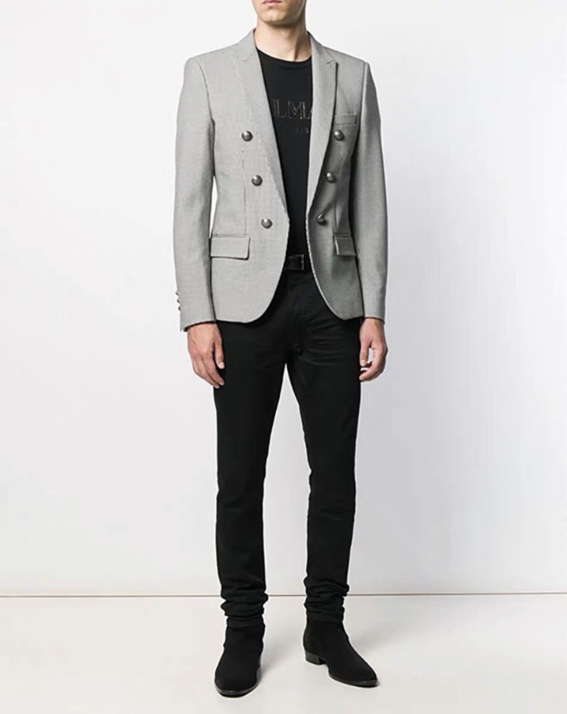 Balmain houndstooth double breast blazer size 48 Size 48R - 1 Thumbnail