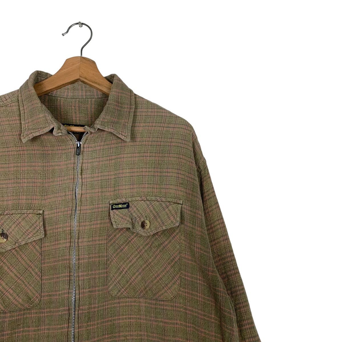 Oshkosh OSHKOSH Checked Plaid Double Pocket Flannel Jacket #0313-C14 Size US L / EU 52-54 / 3 - 5 Thumbnail